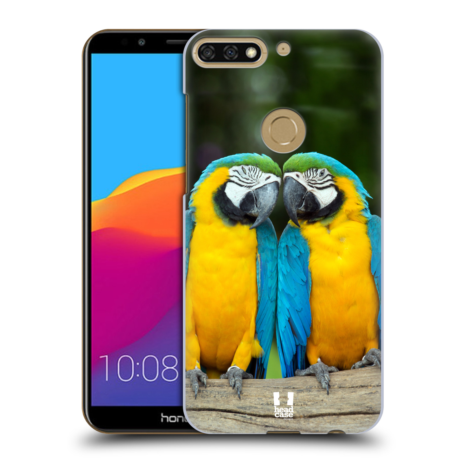 HEAD CASE plastový obal na mobil Honor 7c vzor slavná zvířata foto dva papoušci