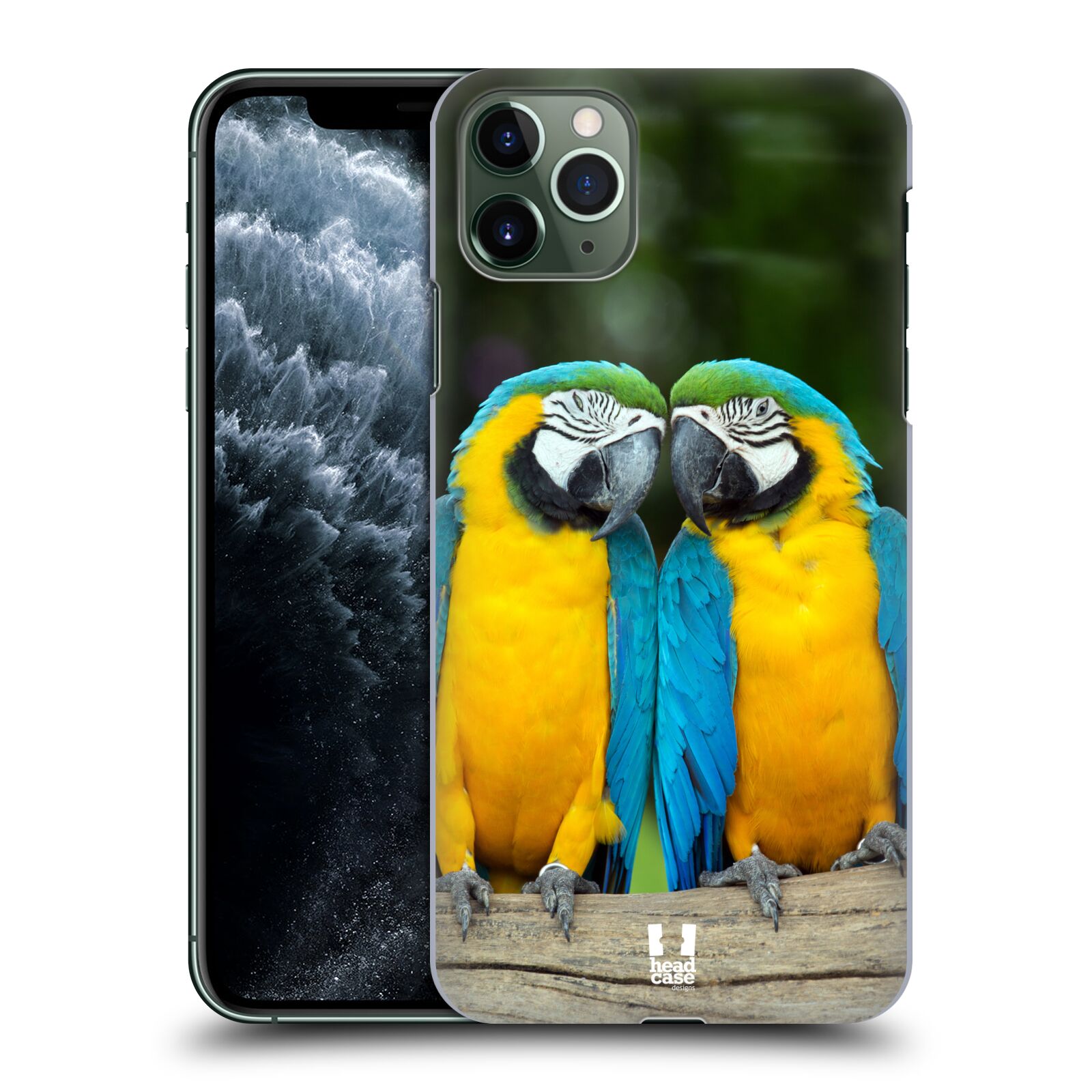 Pouzdro na mobil Apple Iphone 11 PRO MAX - HEAD CASE - vzor slavná zvířata foto dva papoušci
