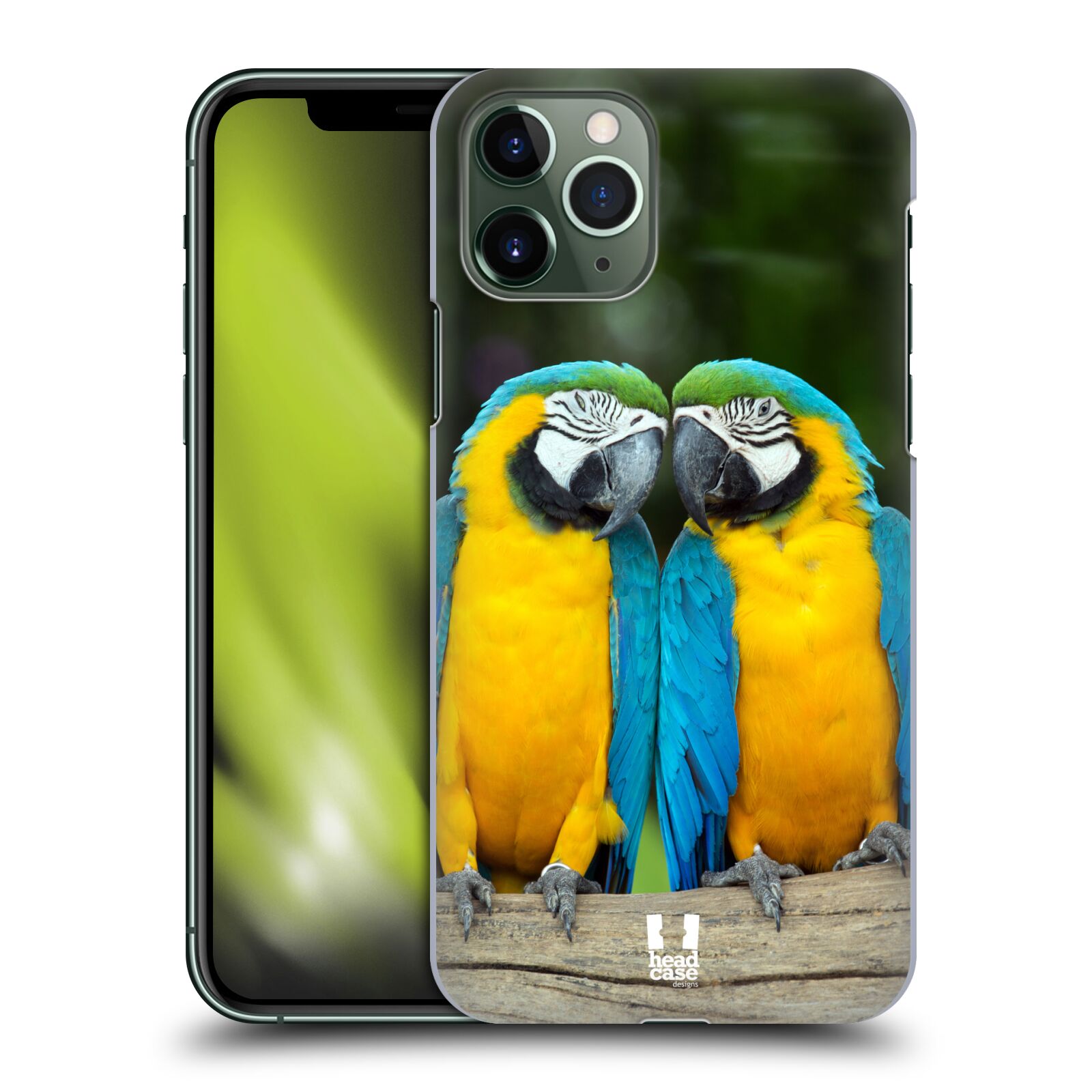 Pouzdro na mobil Apple Iphone 11 PRO - HEAD CASE - vzor slavná zvířata foto dva papoušci