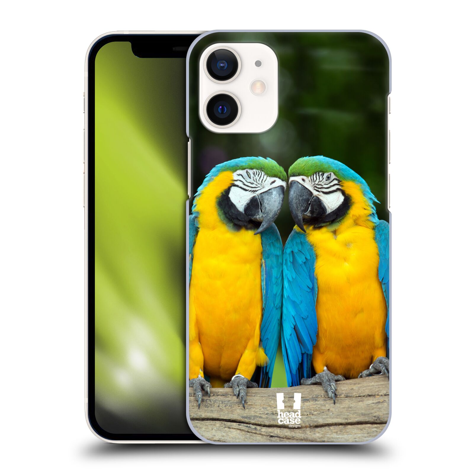Plastový obal na mobil Apple Iphone 12 MINI vzor slavná zvířata foto dva papoušci