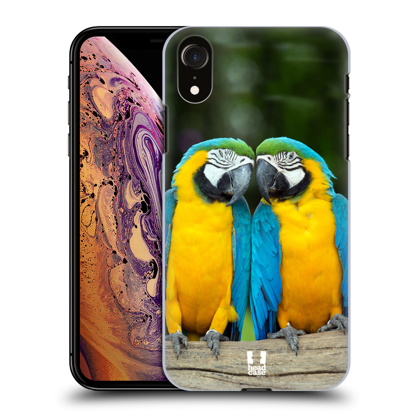 HEAD CASE plastový obal na mobil Apple Iphone XR vzor slavná zvířata foto dva papoušci