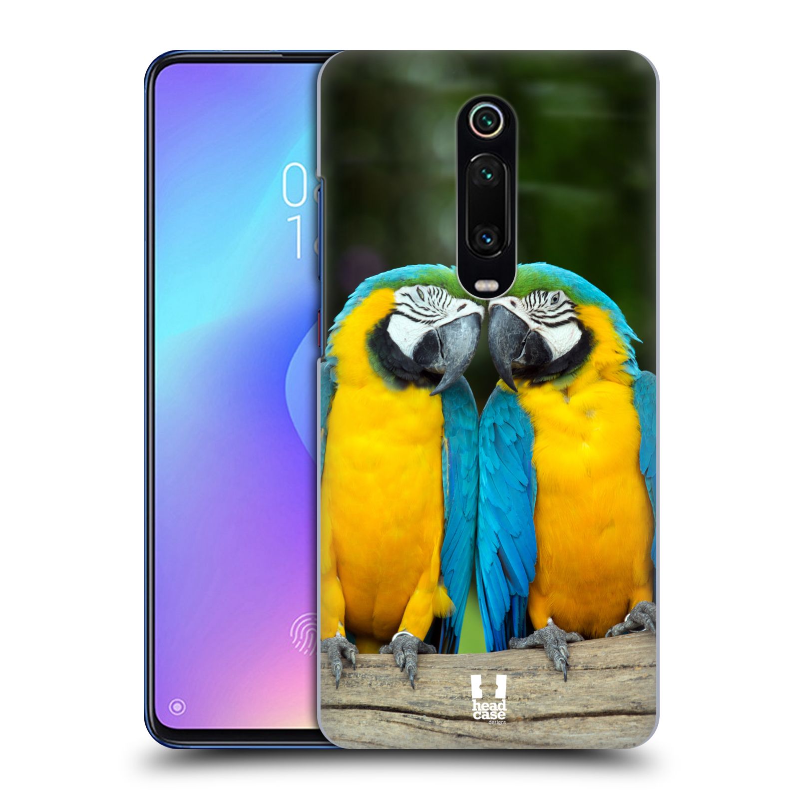 Pouzdro na mobil Xiaomi Mi 9T PRO - HEAD CASE - vzor slavná zvířata foto dva papoušci