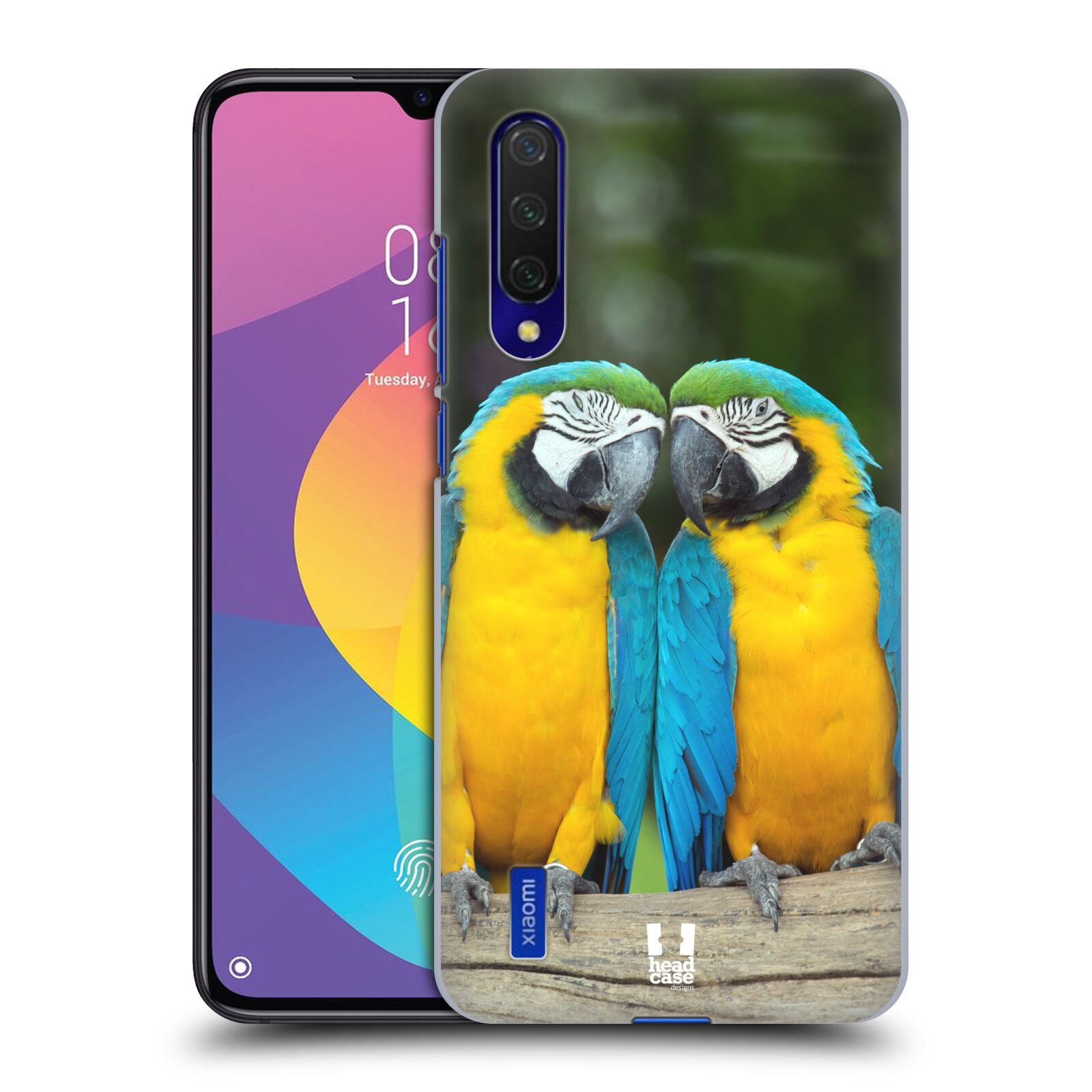 Zadní kryt na mobil Xiaomi MI 9 LITE vzor slavná zvířata foto dva papoušci