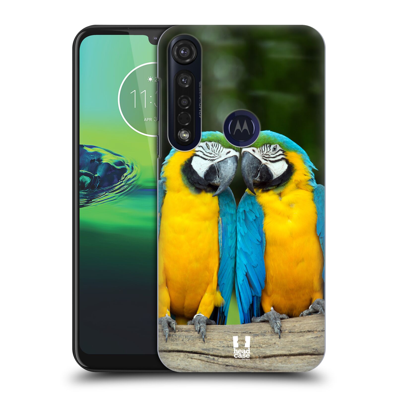 Pouzdro na mobil Motorola Moto G8 PLUS - HEAD CASE - vzor slavná zvířata foto dva papoušci