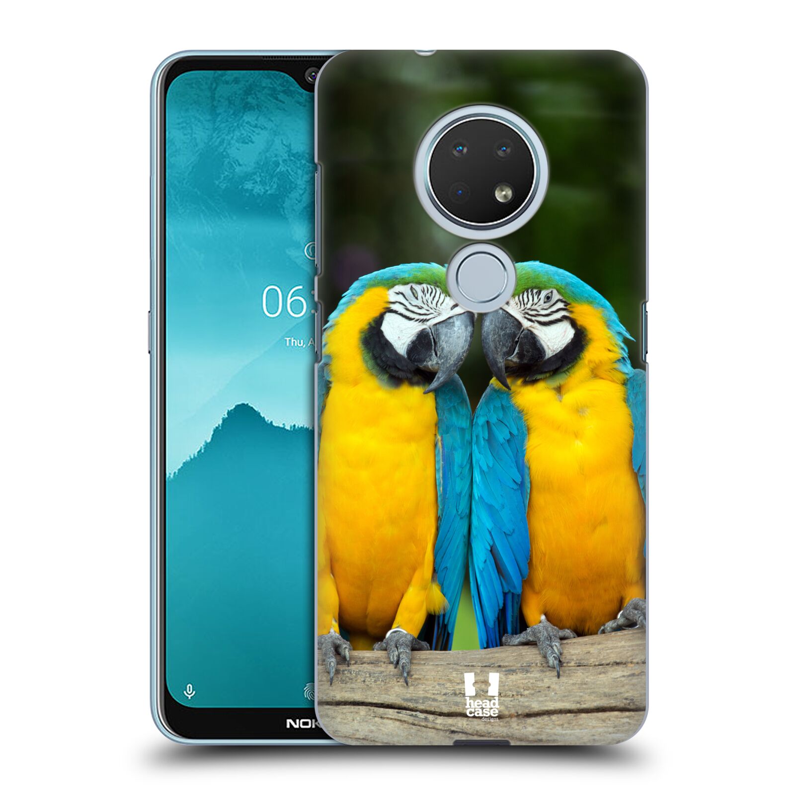 Pouzdro na mobil Nokia 6.2 - HEAD CASE - vzor slavná zvířata foto dva papoušci