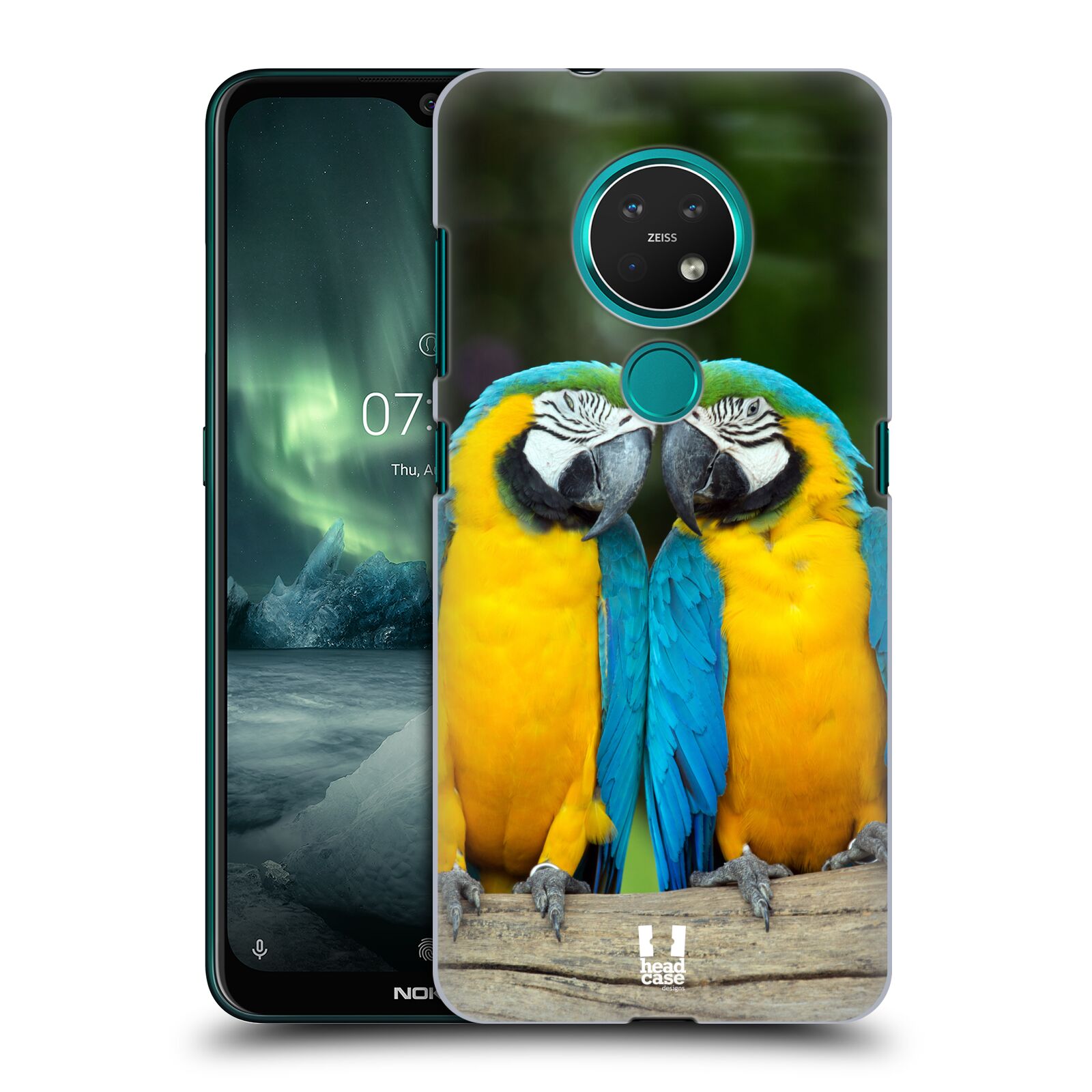 Pouzdro na mobil NOKIA 7.2 - HEAD CASE - vzor slavná zvířata foto dva papoušci
