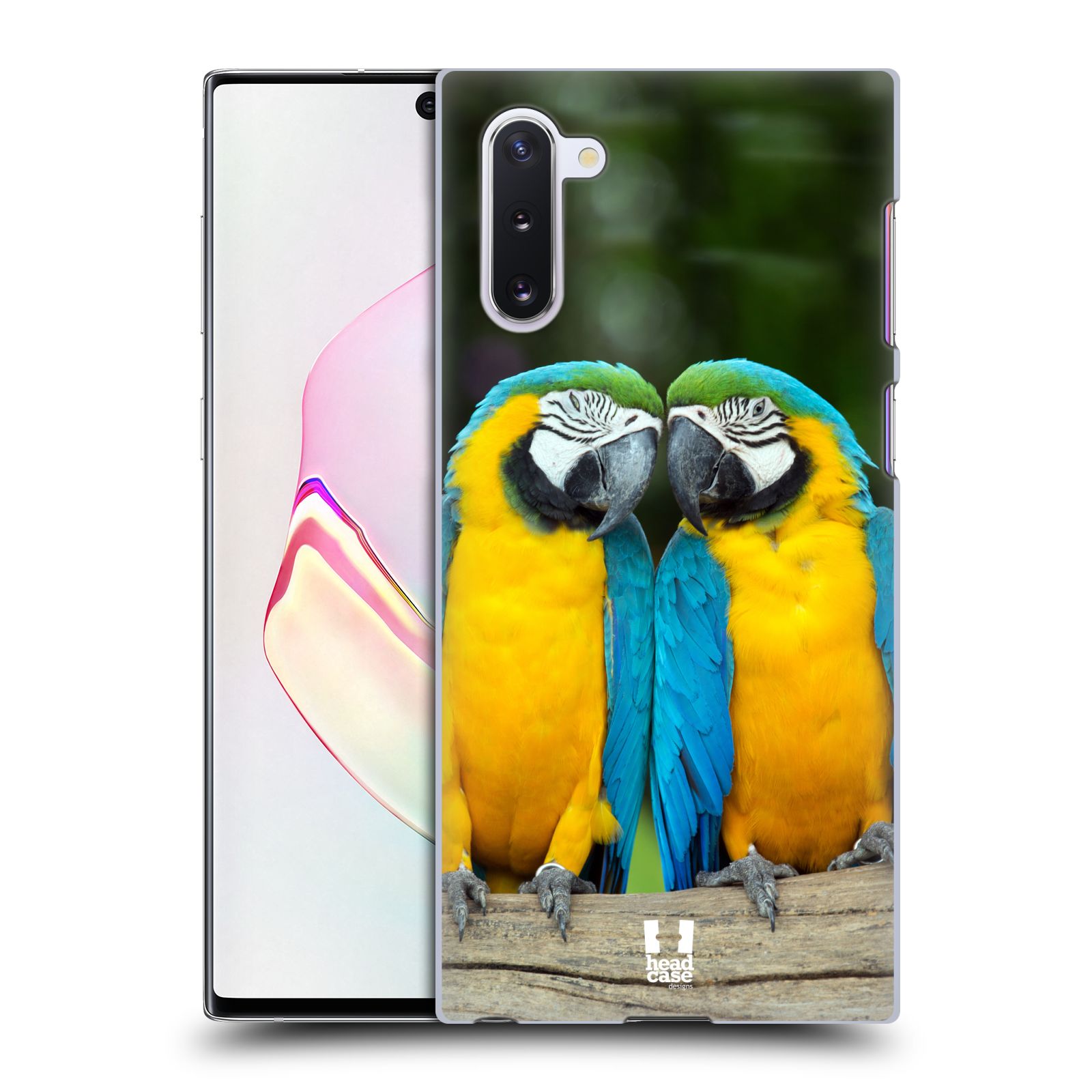 Pouzdro na mobil Samsung Galaxy Note 10 - HEAD CASE - vzor slavná zvířata foto dva papoušci