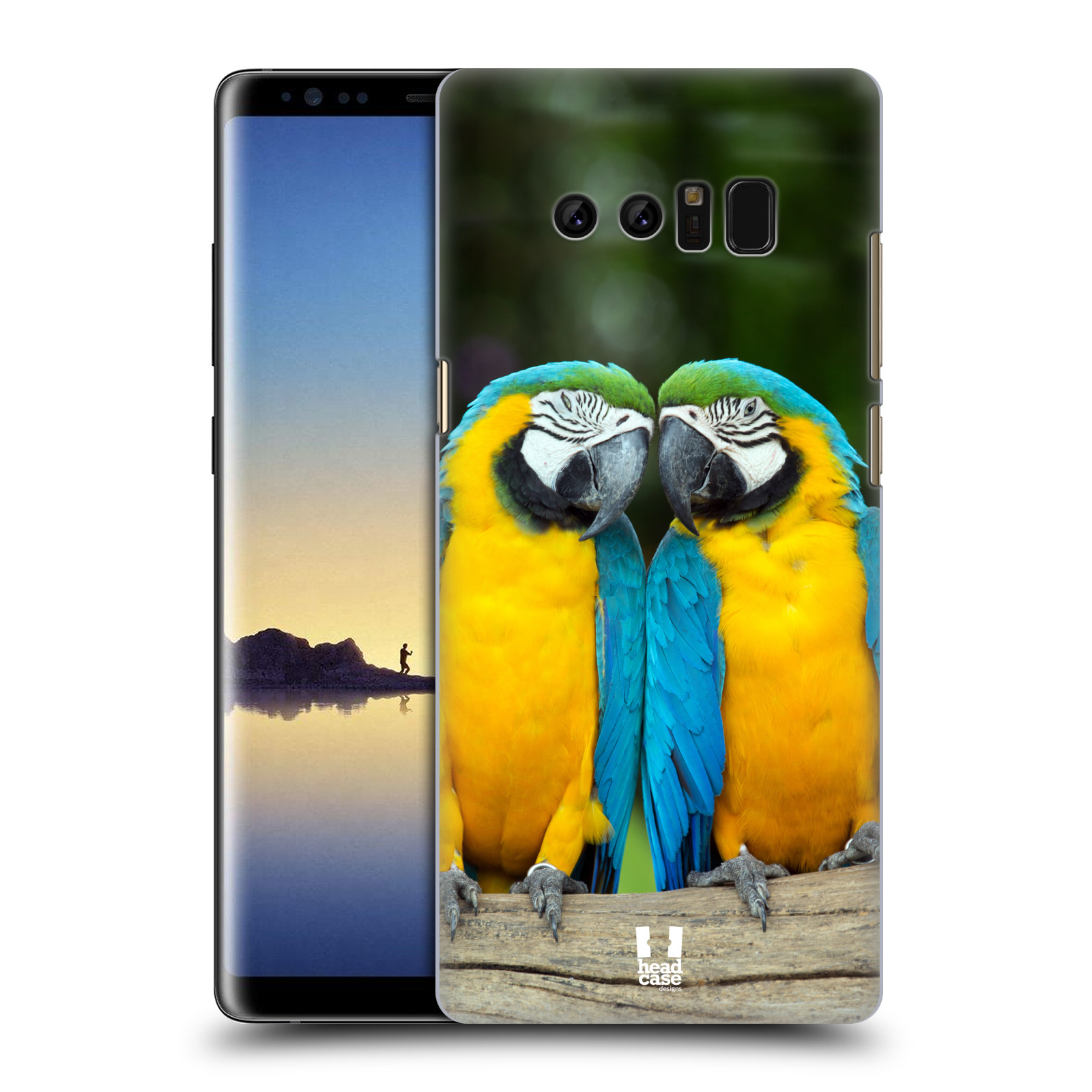 HEAD CASE plastový obal na mobil Samsung Galaxy Note 8 vzor slavná zvířata foto dva papoušci