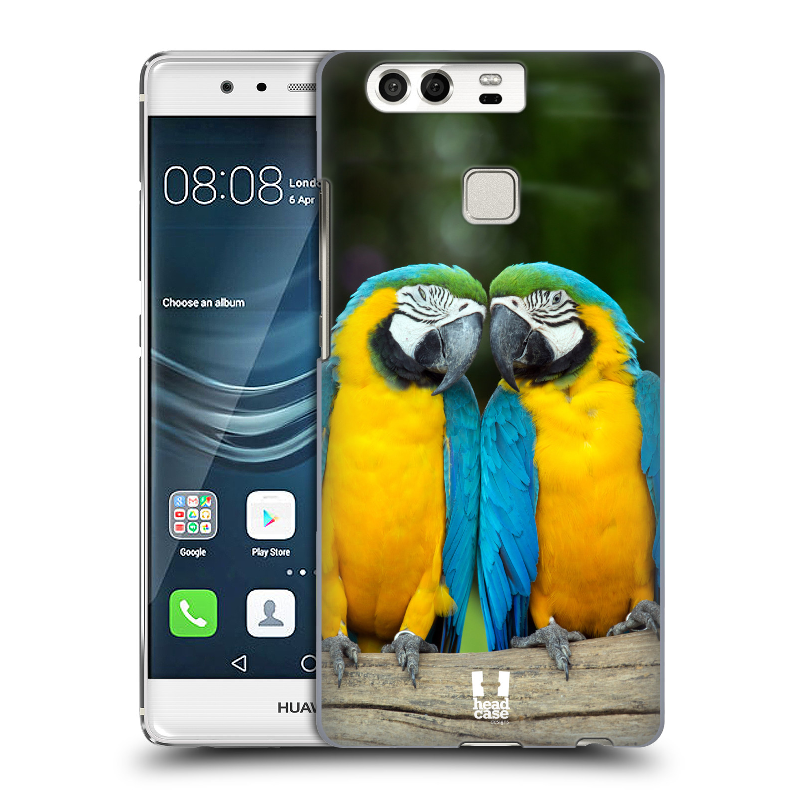 HEAD CASE plastový obal na mobil Huawei P9 / P9 DUAL SIM vzor slavná zvířata foto dva papoušci