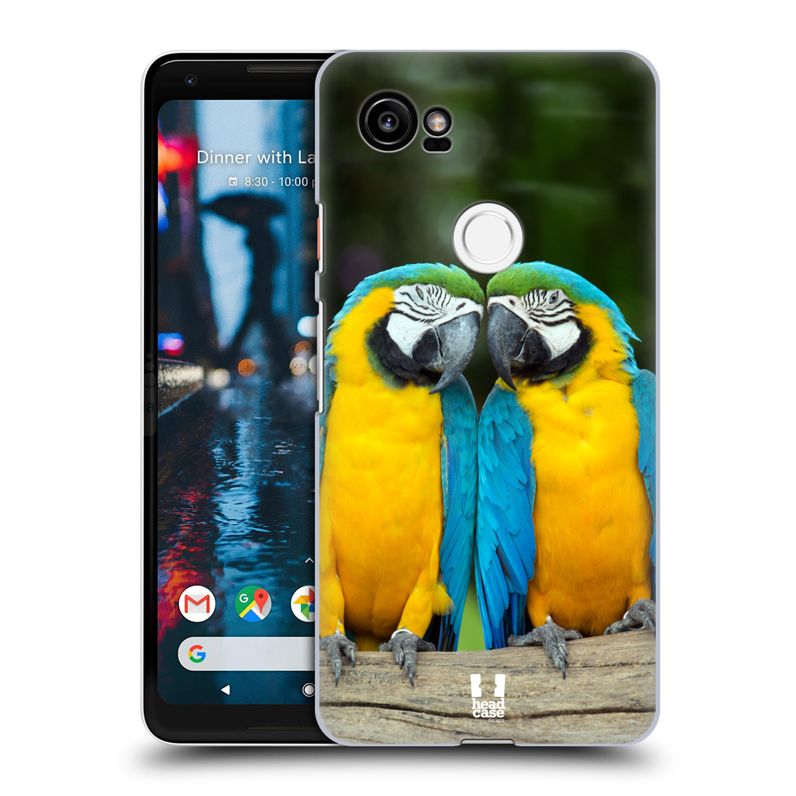 HEAD CASE plastový obal na mobil Google Pixel 2 XL vzor slavná zvířata foto dva papoušci