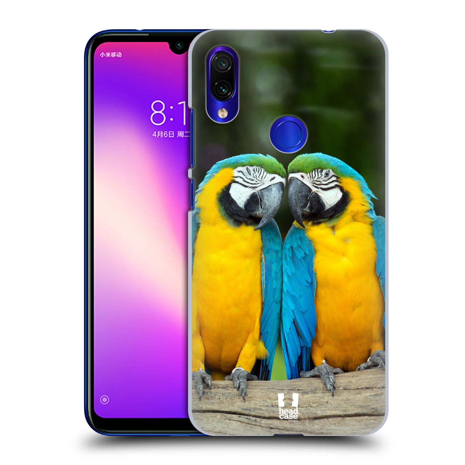 Pouzdro na mobil Xiaomi Redmi Note 7 - Head Case - vzor slavná zvířata foto dva papoušci