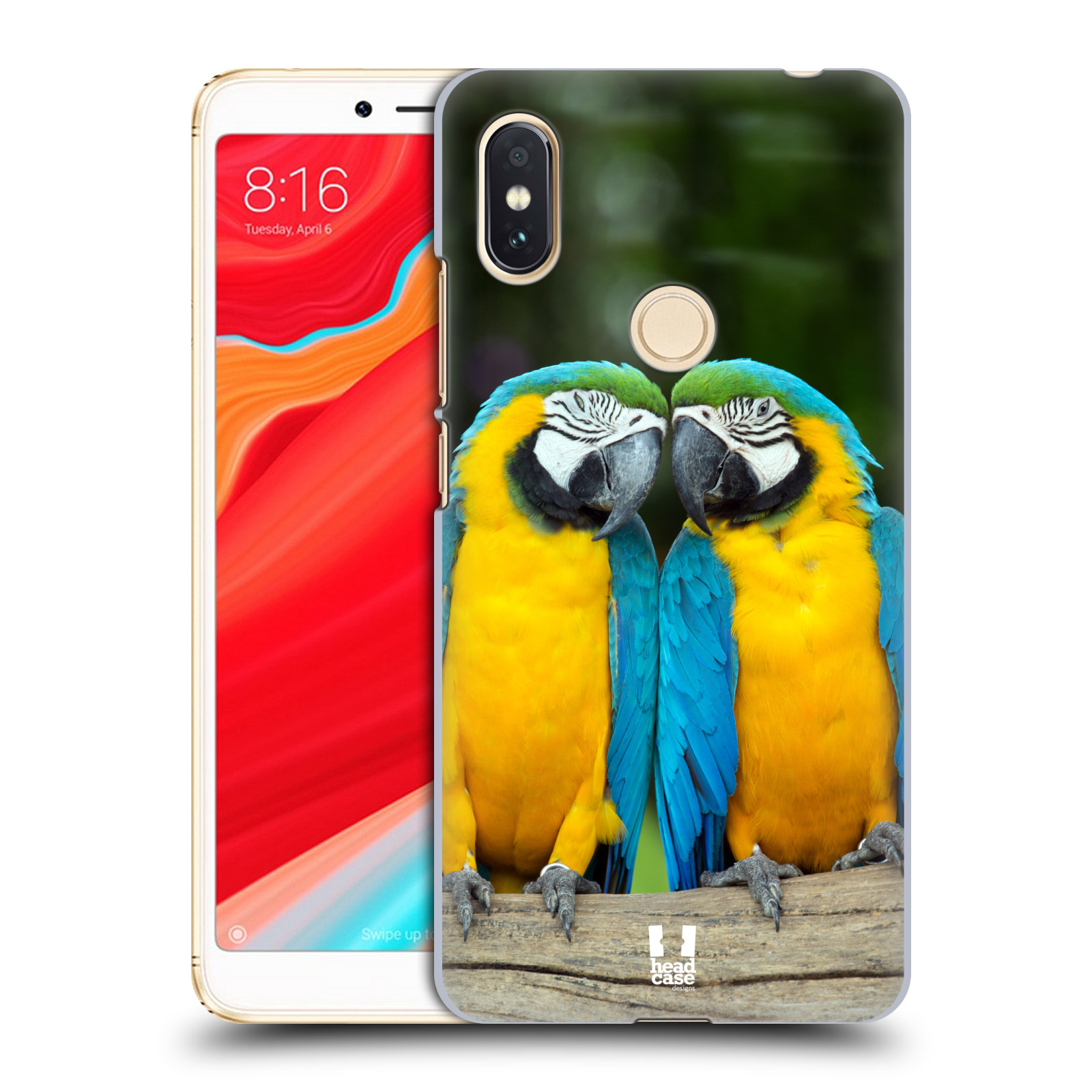 HEAD CASE plastový obal na mobil Xiaomi Redmi S2 vzor slavná zvířata foto dva papoušci