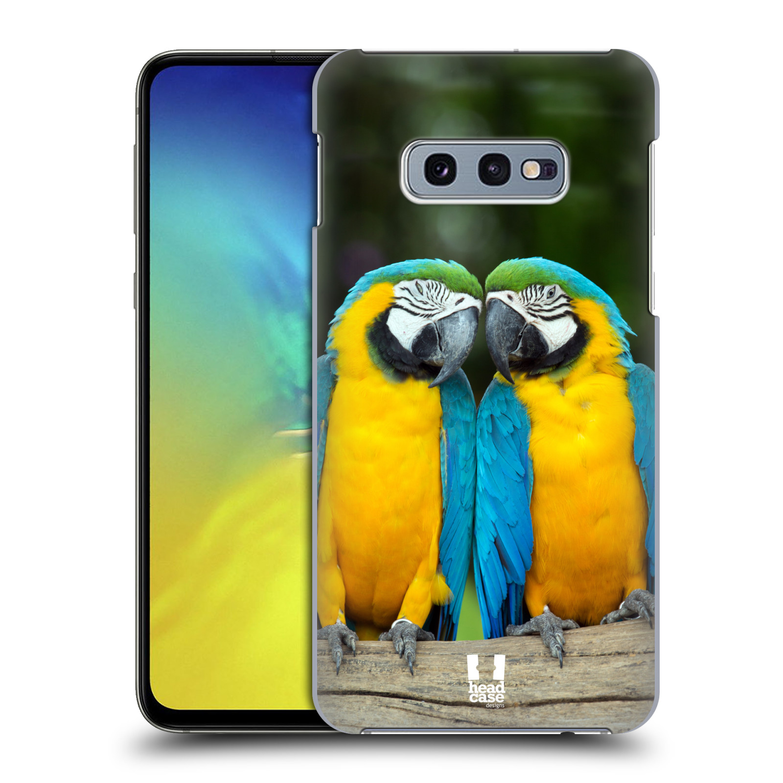 Pouzdro na mobil Samsung Galaxy S10e - HEAD CASE - vzor slavná zvířata foto dva papoušci