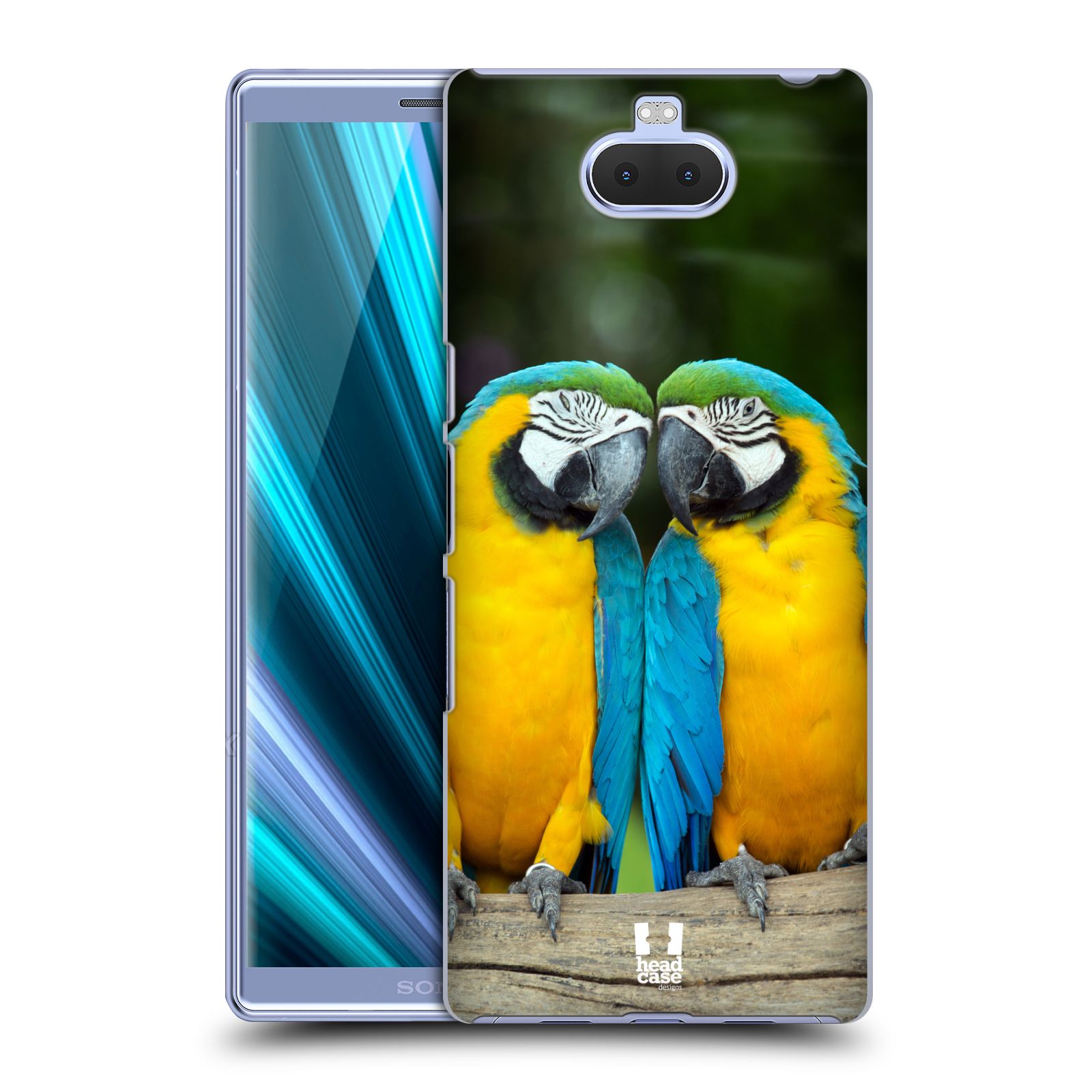 Pouzdro na mobil Sony Xperia 10 - Head Case - vzor slavná zvířata foto dva papoušci
