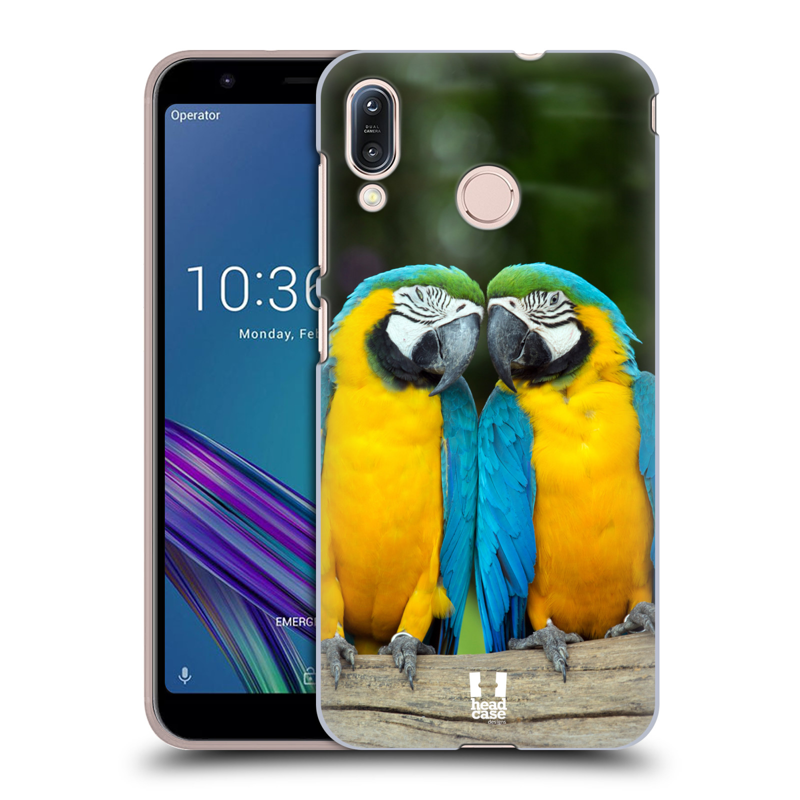 Pouzdro na mobil Asus Zenfone Max M1 (ZB555KL) - HEAD CASE - vzor slavná zvířata foto dva papoušci