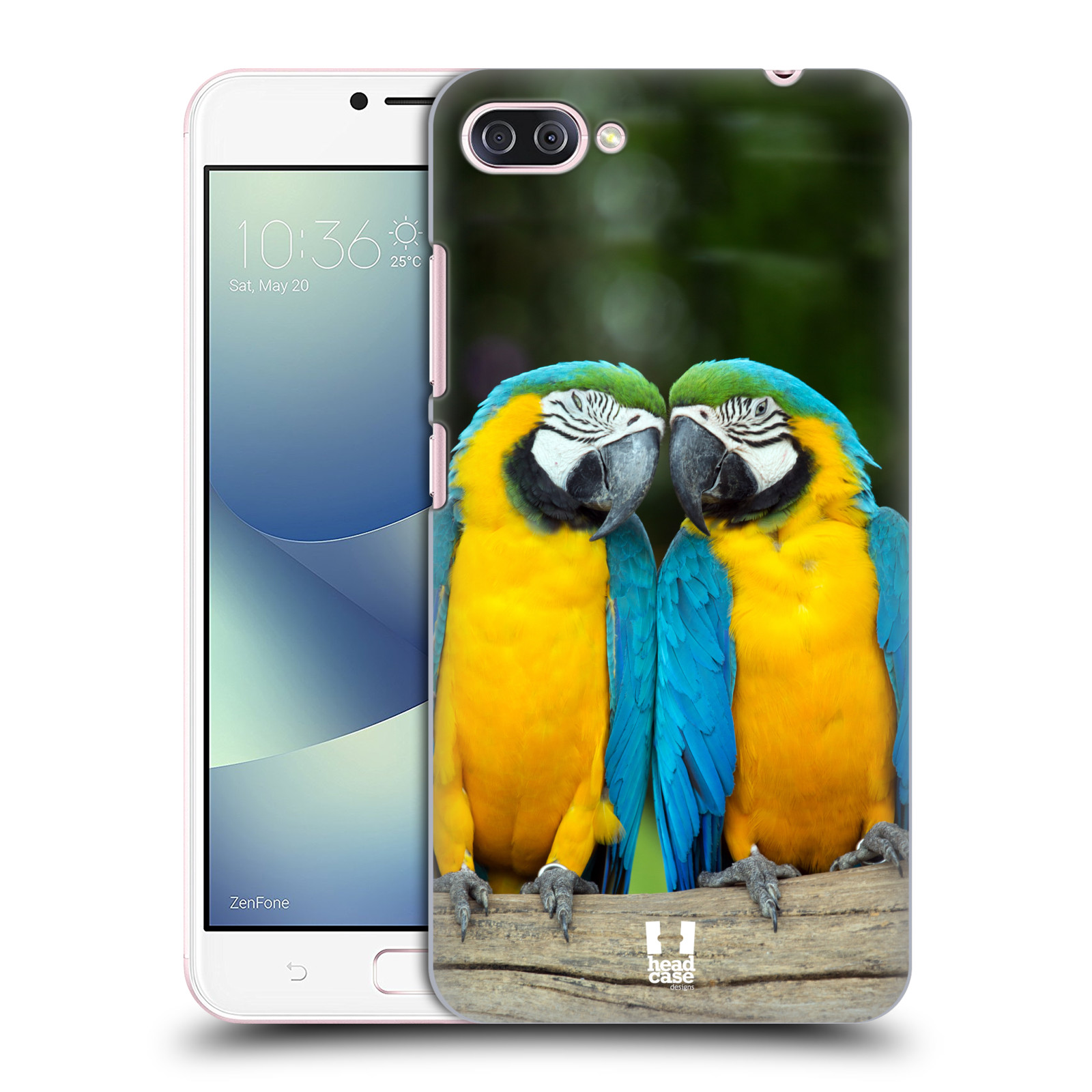 HEAD CASE plastový obal na mobil Asus Zenfone 4 MAX ZC554KL vzor slavná zvířata foto dva papoušci