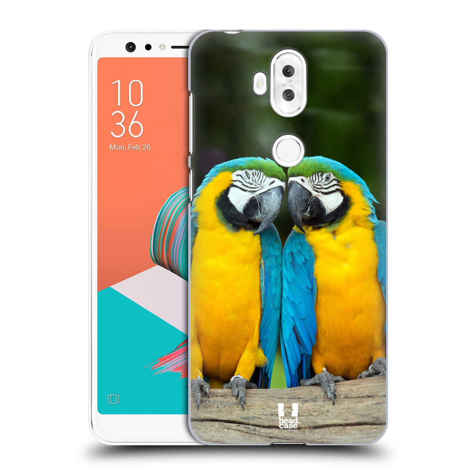 HEAD CASE plastový obal na mobil Asus Zenfone 5 LITE ZC600KL vzor slavná zvířata foto dva papoušci