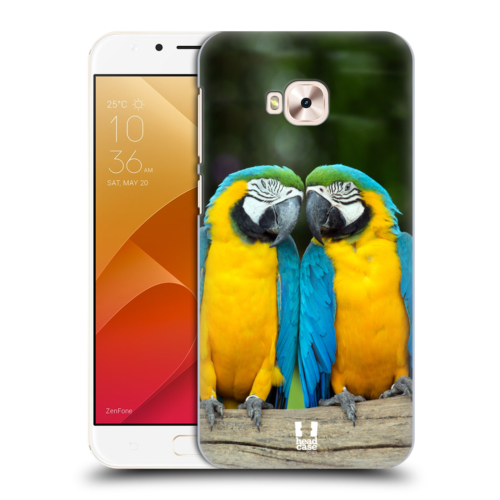 HEAD CASE plastový obal na mobil Asus Zenfone 4 Selfie Pro ZD552KL vzor slavná zvířata foto dva papoušci