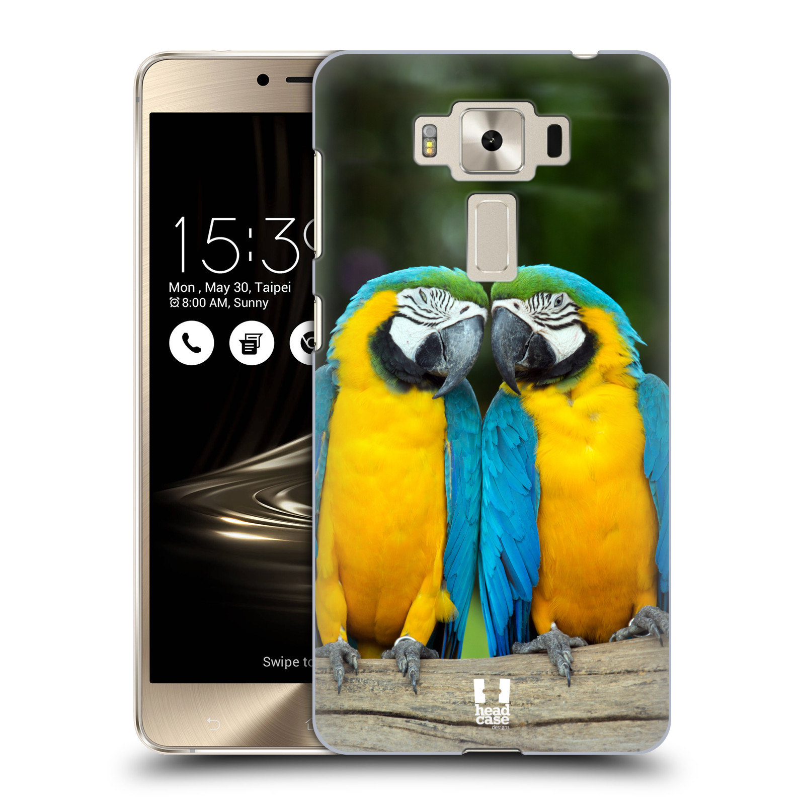 HEAD CASE plastový obal na mobil Asus Zenfone 3 DELUXE ZS550KL vzor slavná zvířata foto dva papoušci