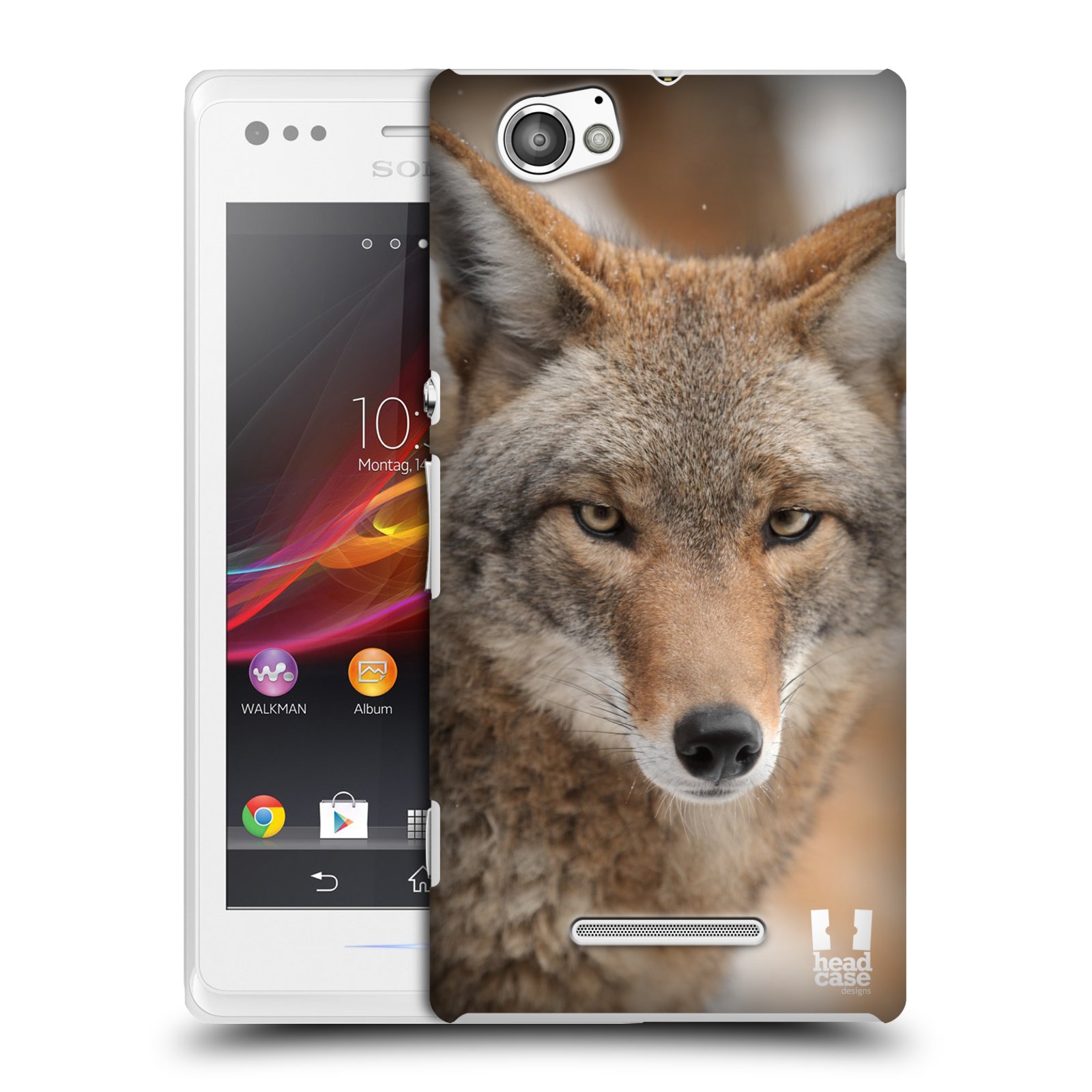 HEAD CASE plastový obal na mobil Sony Xperia M vzor slavná zvířata foto kojot