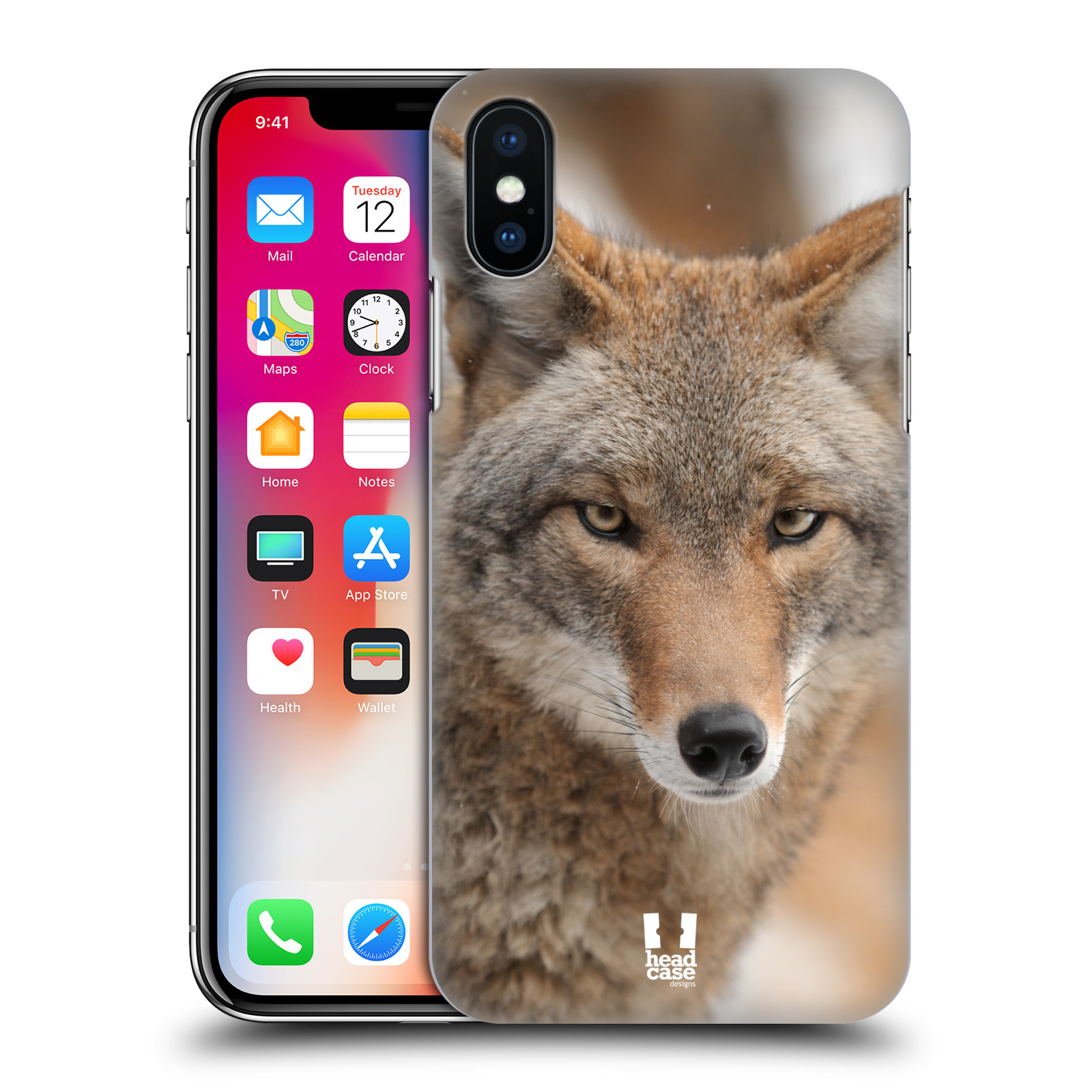 HEAD CASE plastový obal na mobil Apple Iphone X / XS vzor slavná zvířata foto kojot