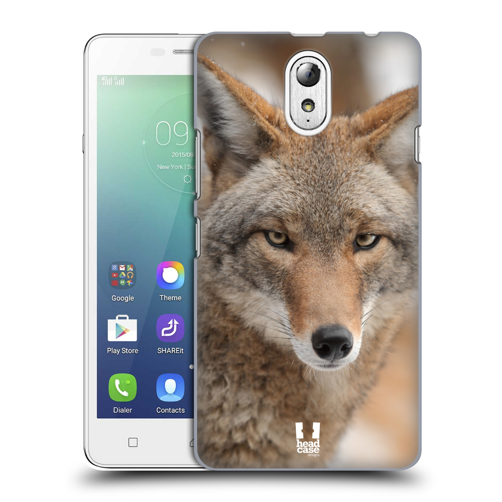 HEAD CASE pevný plastový obal na mobil LENOVO VIBE P1m / LENOVO VIBE p1m DUAL SIM vzor slavná zvířata foto kojot