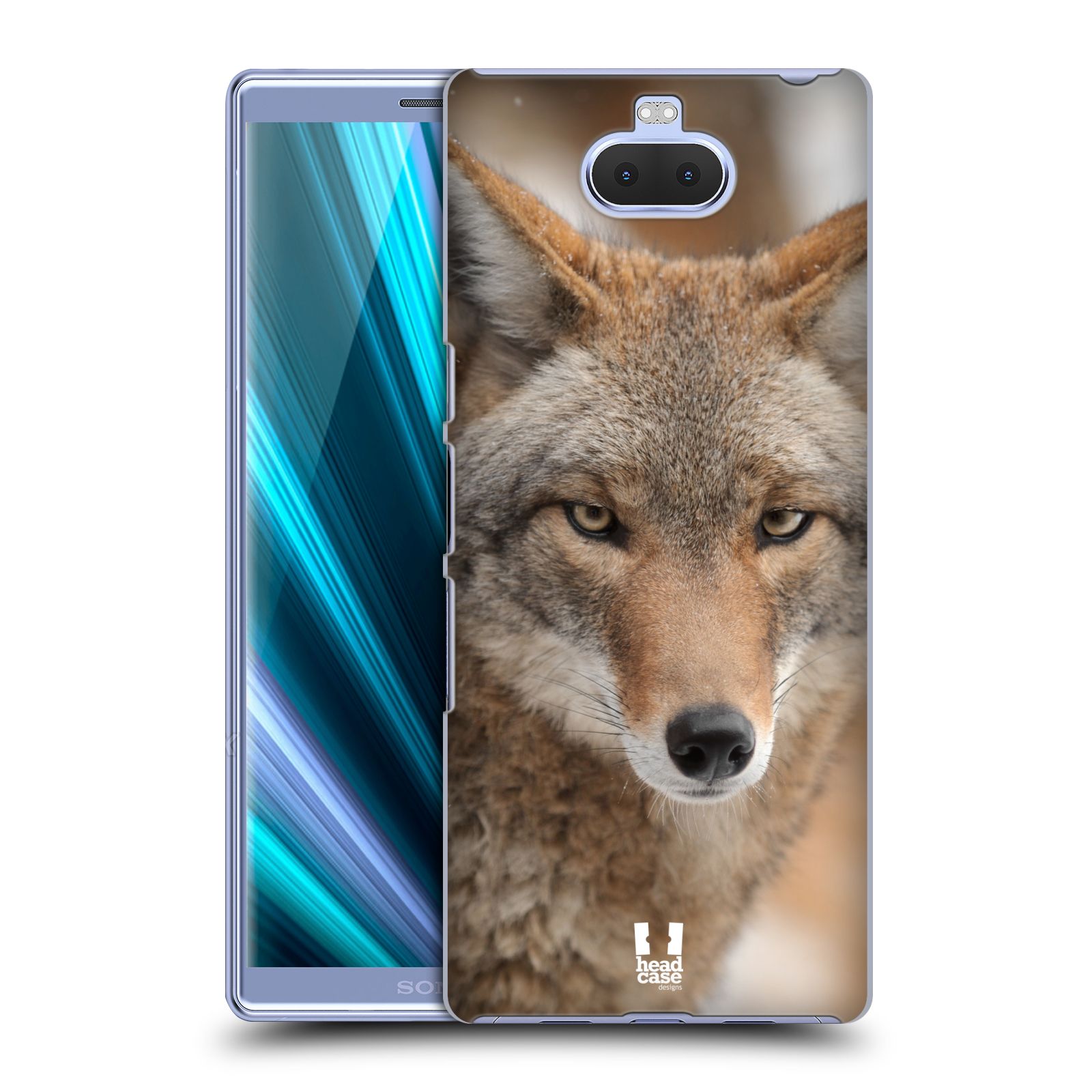 Pouzdro na mobil Sony Xperia 10 - Head Case - vzor slavná zvířata foto kojot