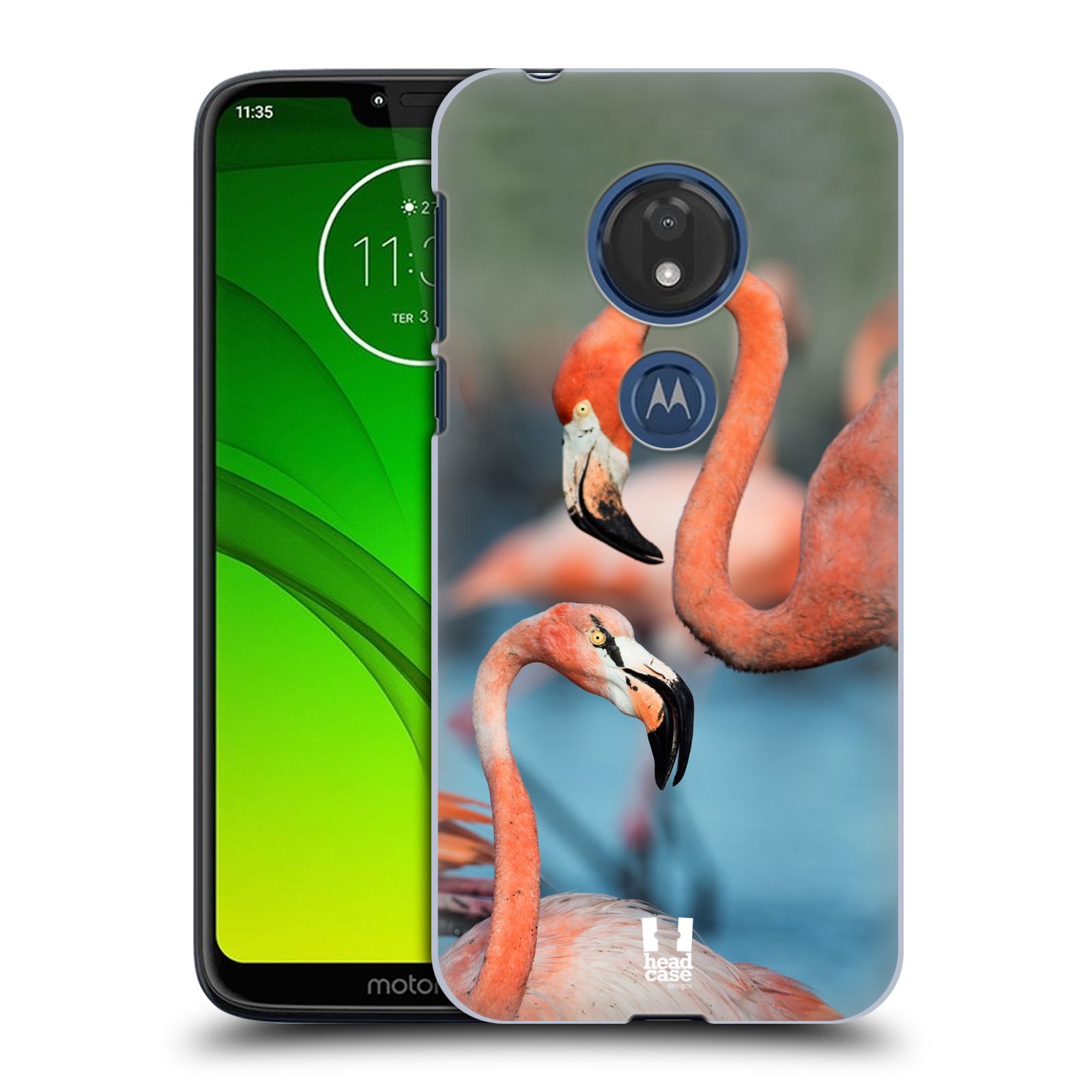  Pouzdro na mobil Motorola Moto G7 Play vzor slavná zvířata foto plameňák