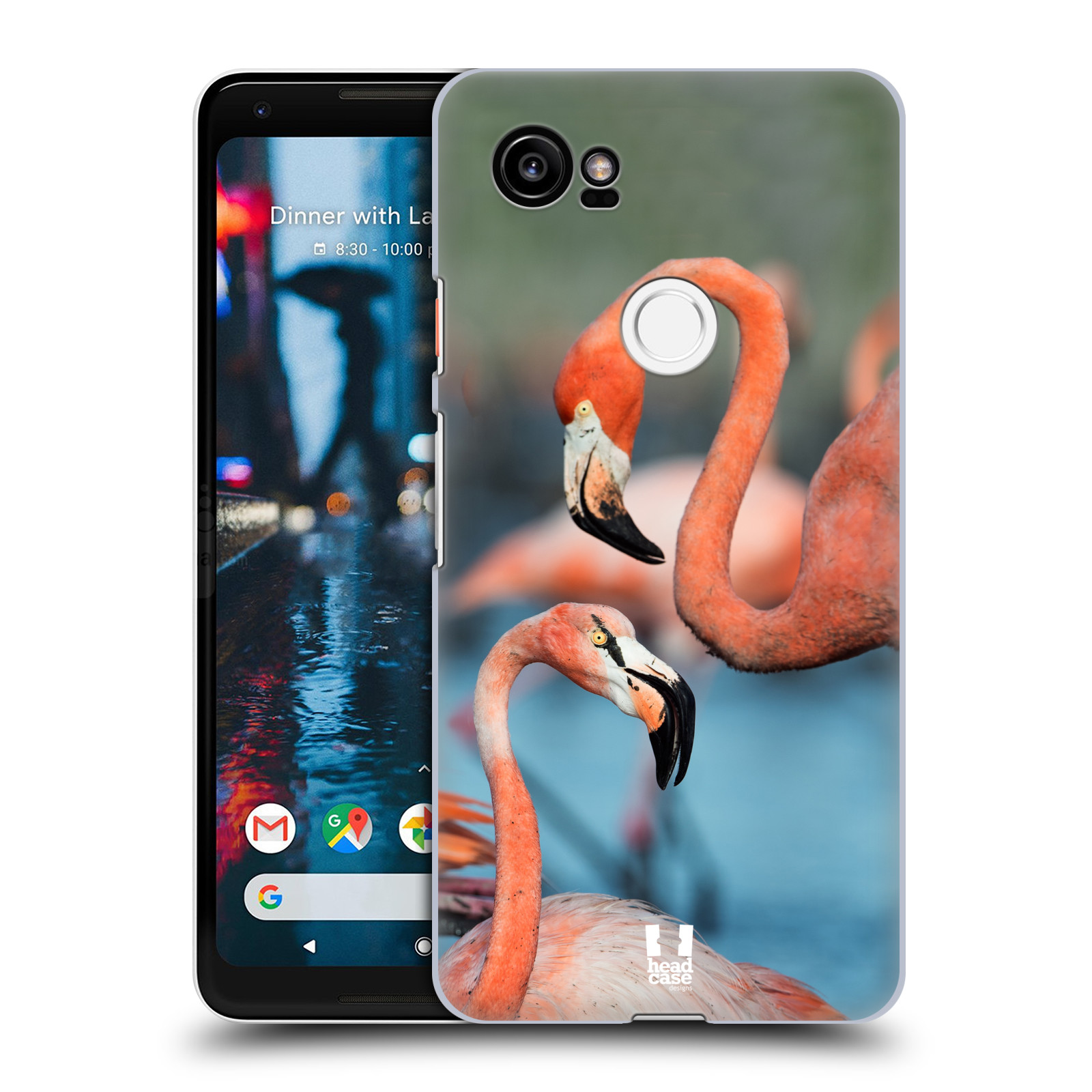  HEAD CASE plastový obal na mobil Google Pixel 2 XL vzor slavná zvířata foto plameňák
