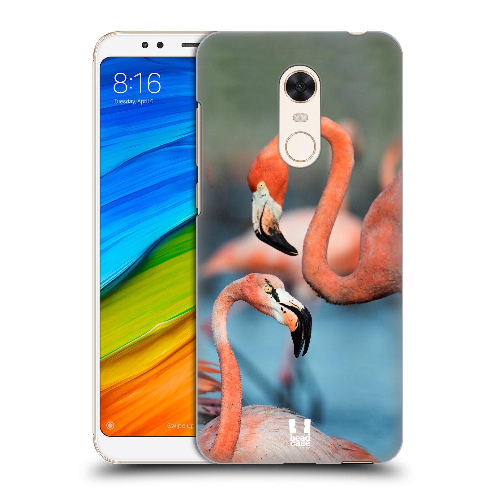  HEAD CASE plastový obal na mobil Xiaomi Redmi 5 PLUS vzor slavná zvířata foto plameňák