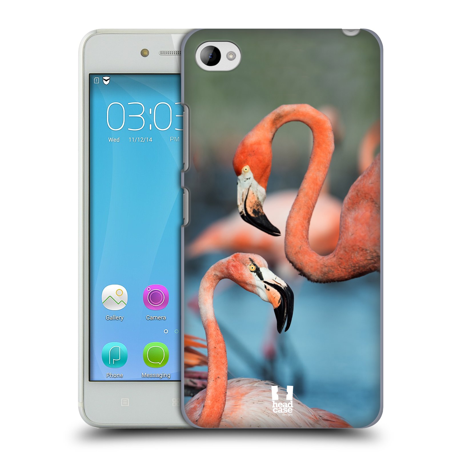  HEAD CASE pevný plastový obal na mobil LENOVO S90 vzor slavná zvířata foto plameňák