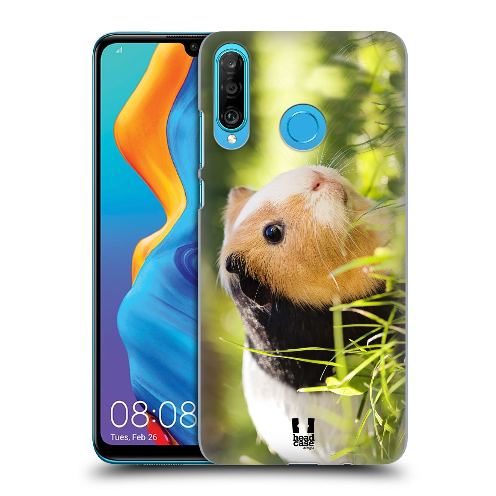 Pouzdro na mobil Huawei P30 LITE - HEAD CASE - vzor slavná zvířata foto morče