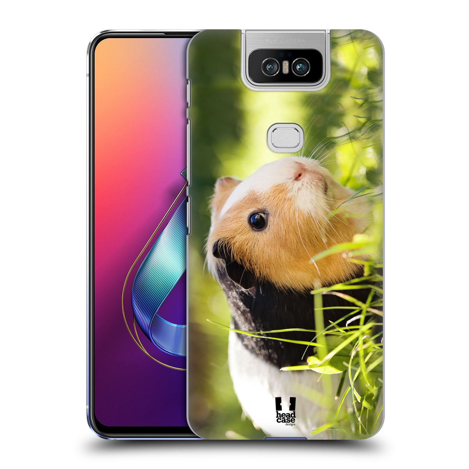 Pouzdro na mobil Asus Zenfone 6 ZS630KL - HEAD CASE - vzor slavná zvířata foto morče