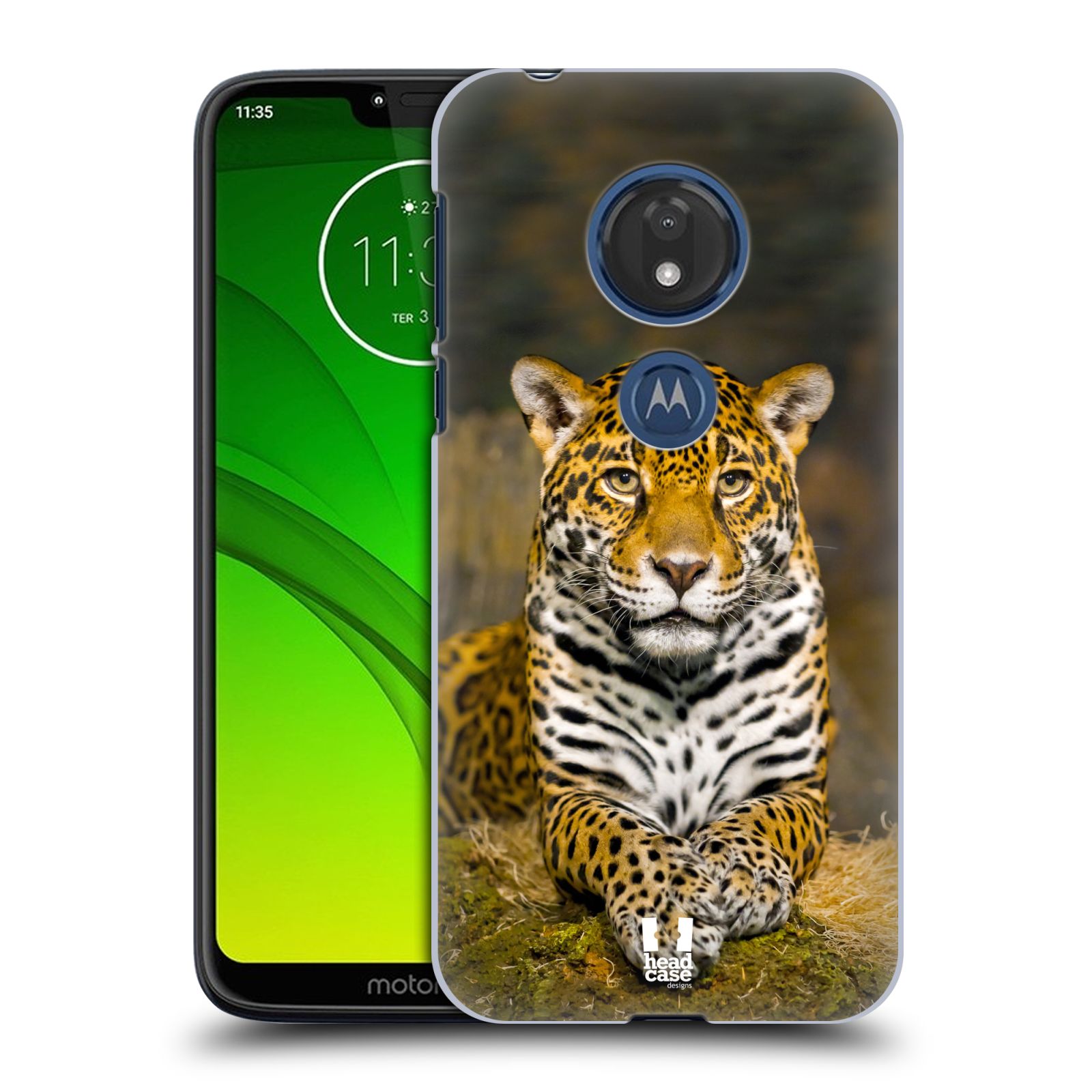 Pouzdro na mobil Motorola Moto G7 Play vzor slavná zvířata foto jaguár