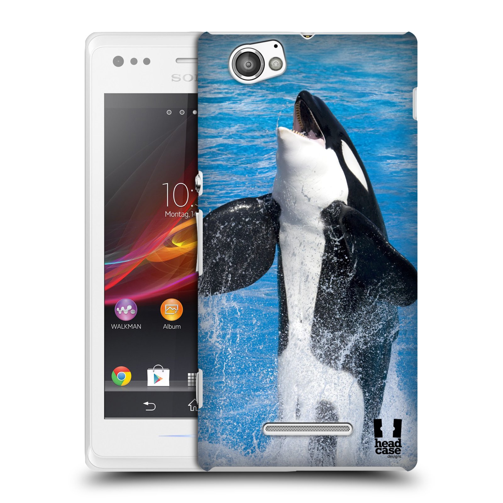 HEAD CASE plastový obal na mobil Sony Xperia M vzor slavná zvířata foto velryba