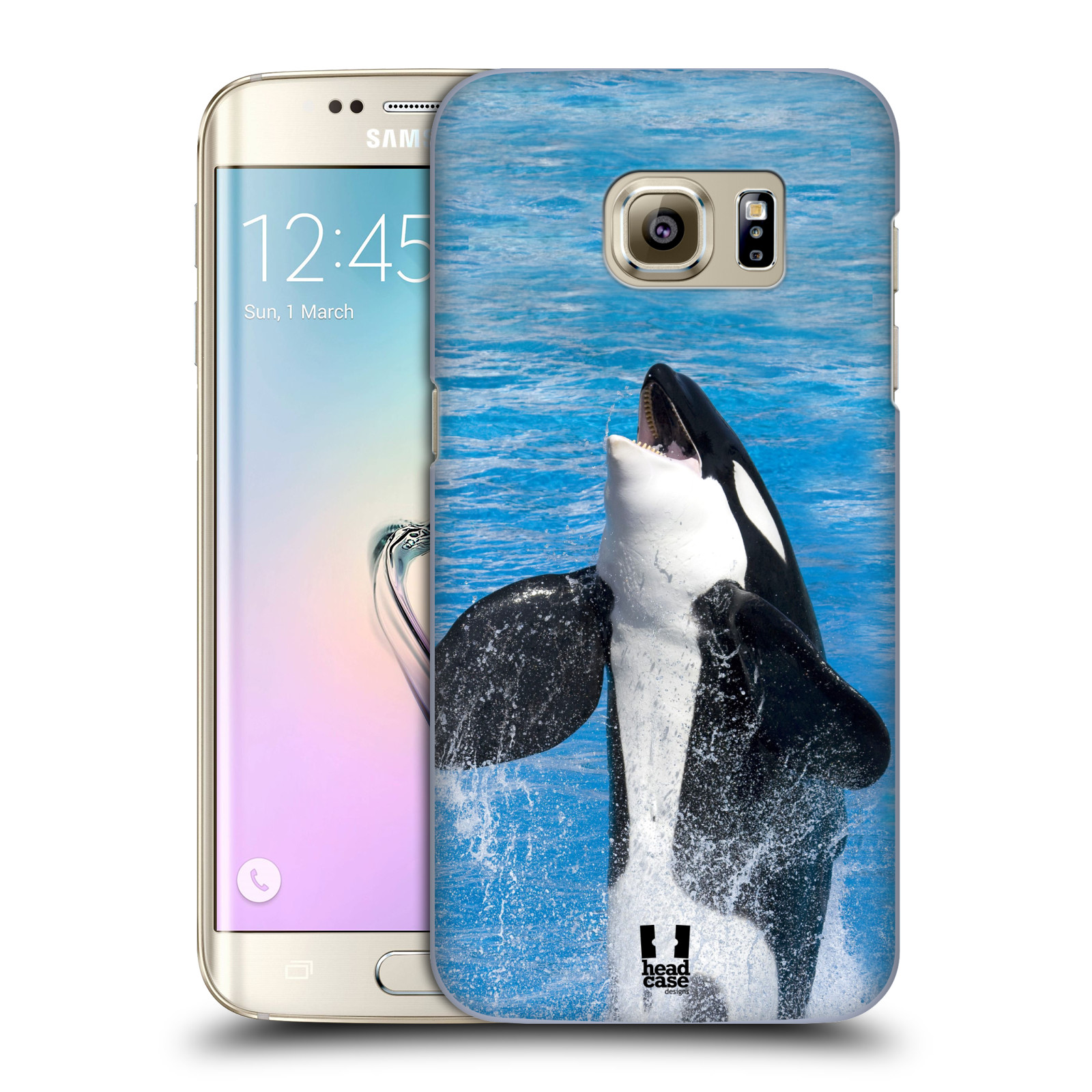 HEAD CASE plastový obal na mobil SAMSUNG GALAXY S7 EDGE vzor slavná zvířata foto velryba