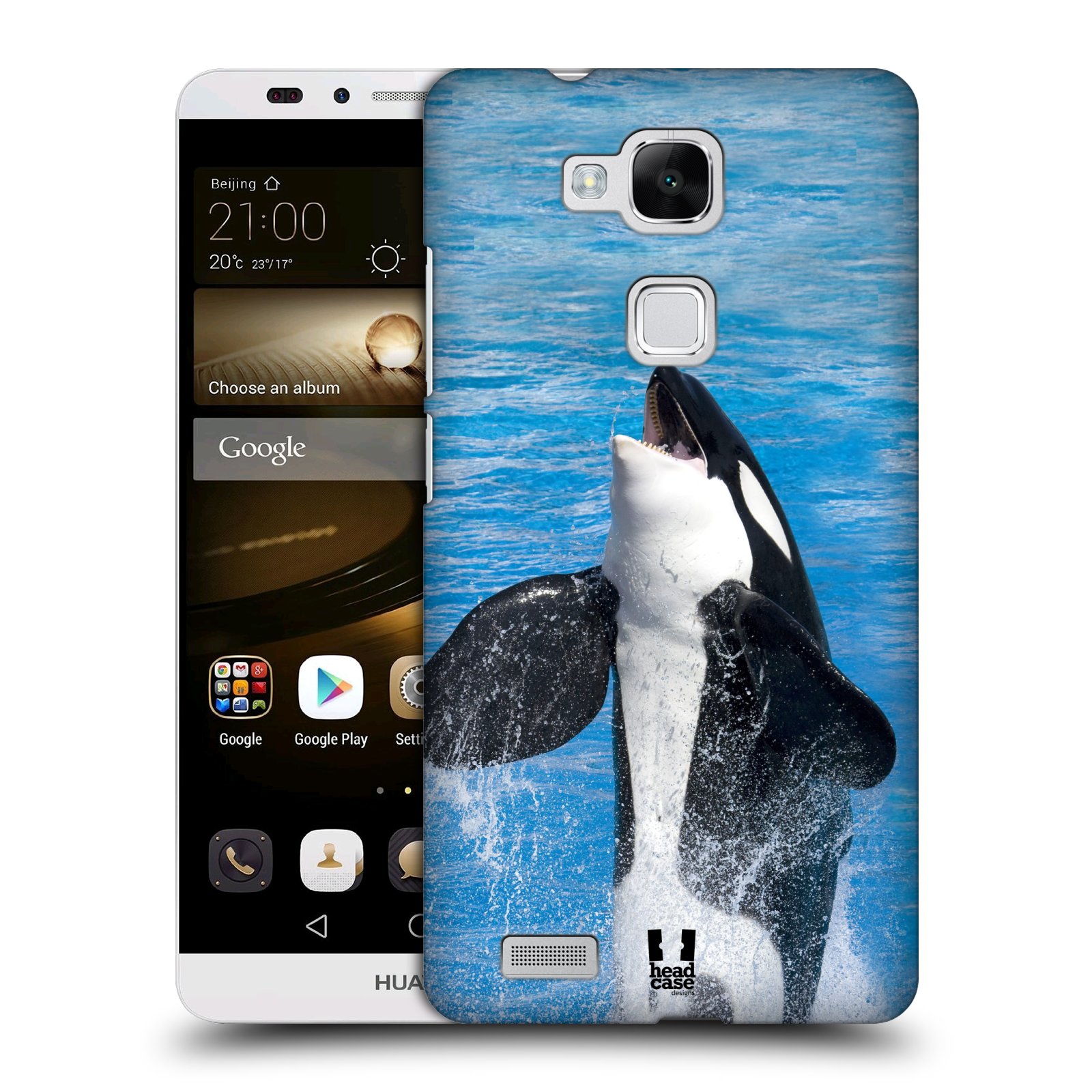 HEAD CASE plastový obal na mobil Huawei Mate 7 vzor slavná zvířata foto velryba