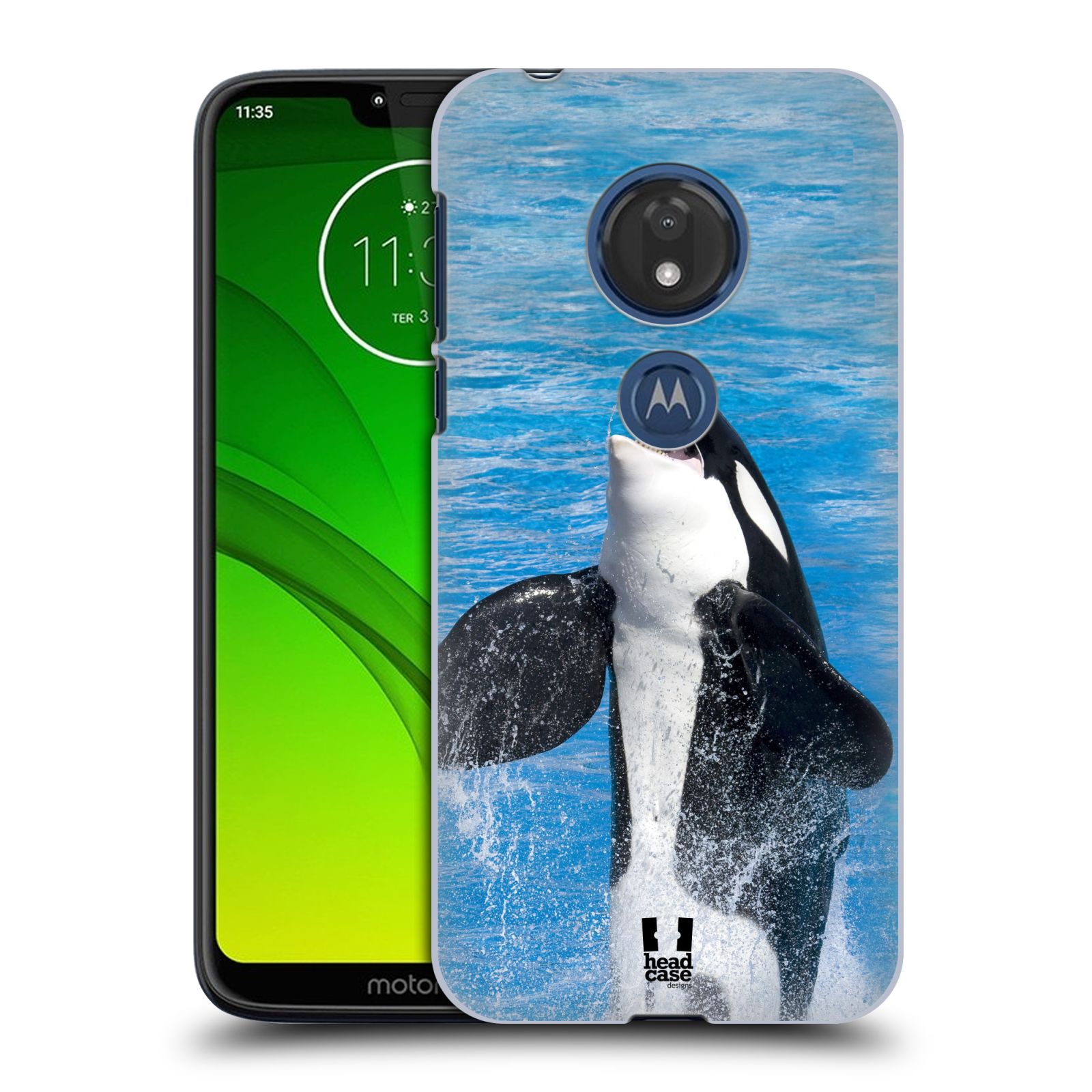 Pouzdro na mobil Motorola Moto G7 Play vzor slavná zvířata foto velryba