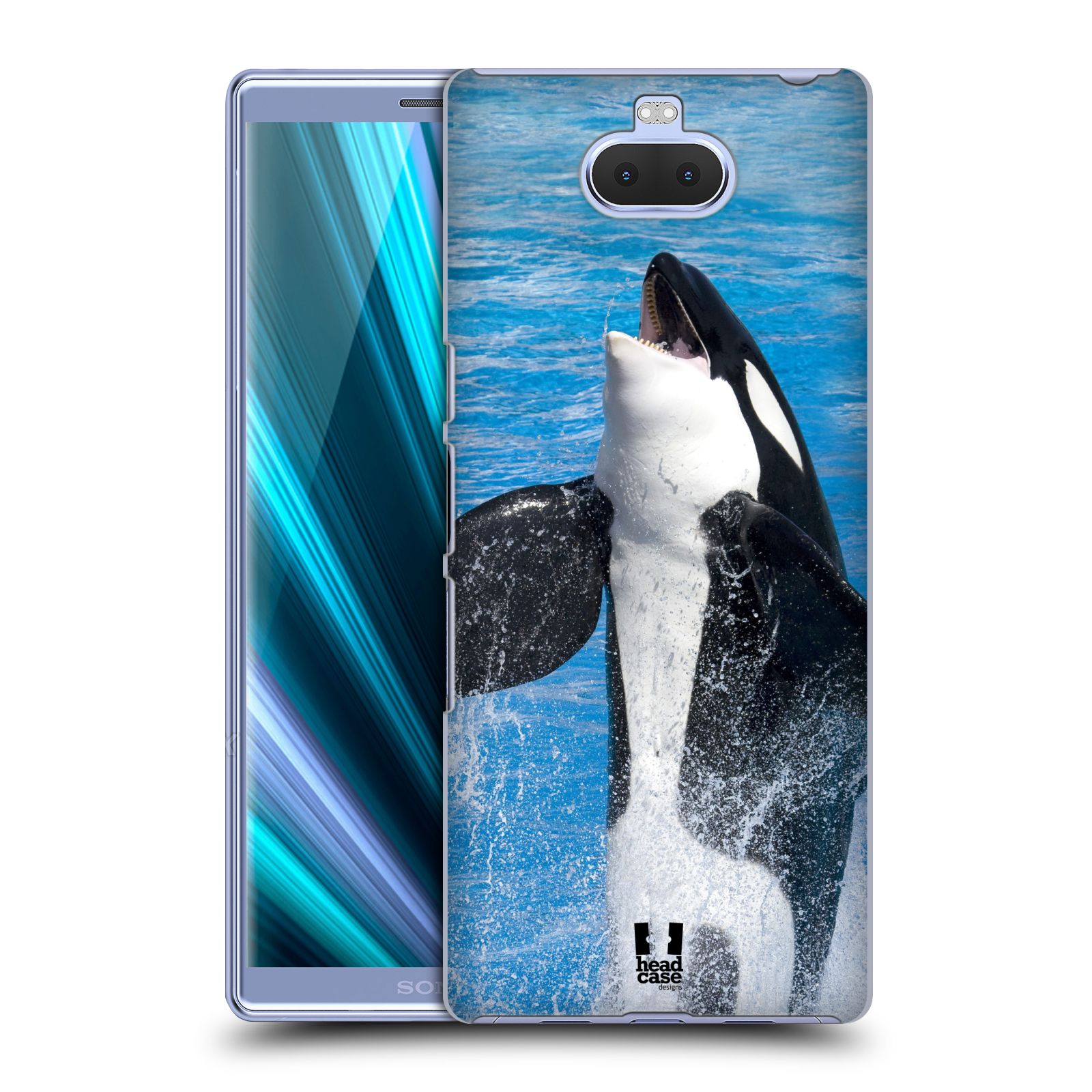 Pouzdro na mobil Sony Xperia 10 - Head Case - vzor slavná zvířata foto velryba