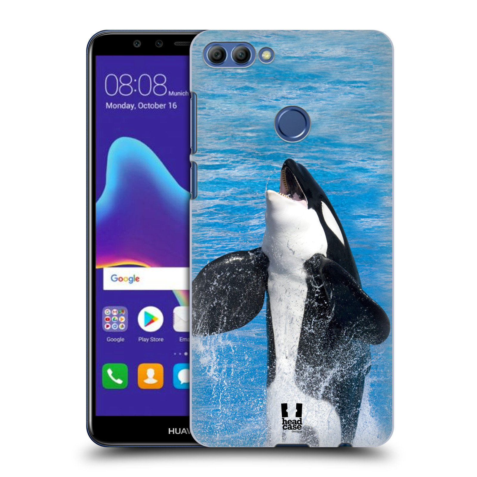 HEAD CASE plastový obal na mobil Huawei Y9 2018 vzor slavná zvířata foto velryba