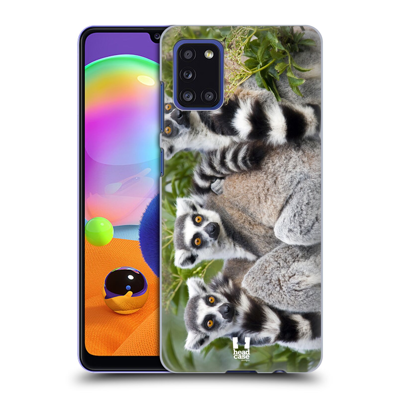 Zadní kryt na mobil Samsung Galaxy A31 vzor slavná zvířata foto lemur