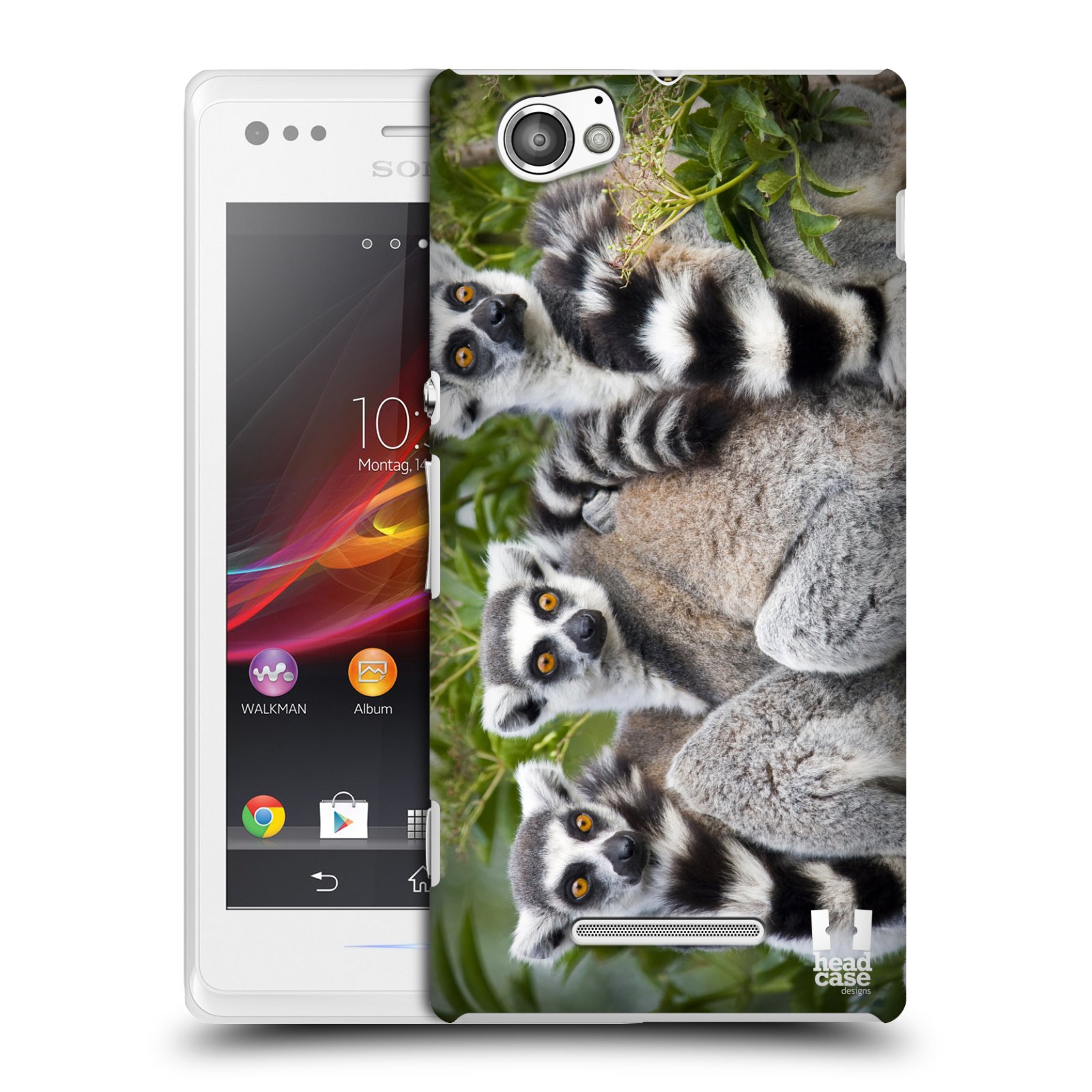 HEAD CASE plastový obal na mobil Sony Xperia M vzor slavná zvířata foto lemur