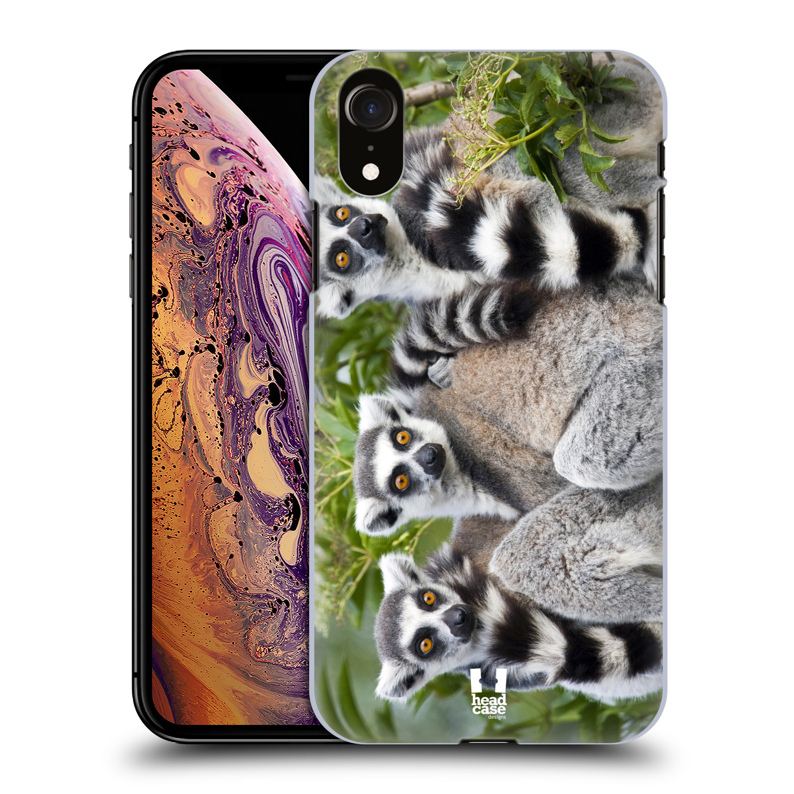HEAD CASE plastový obal na mobil Apple Iphone XR vzor slavná zvířata foto lemur