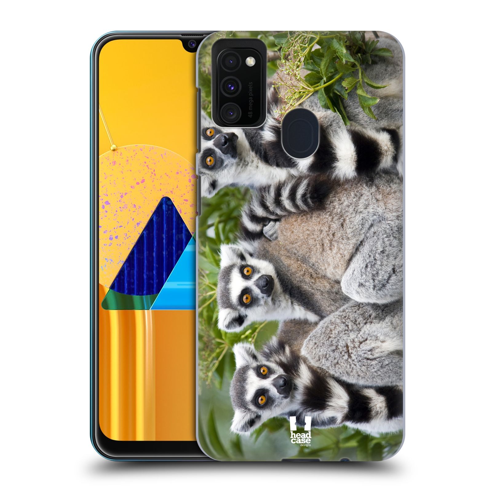 Zadní kryt na mobil Samsung Galaxy M21 vzor slavná zvířata foto lemur