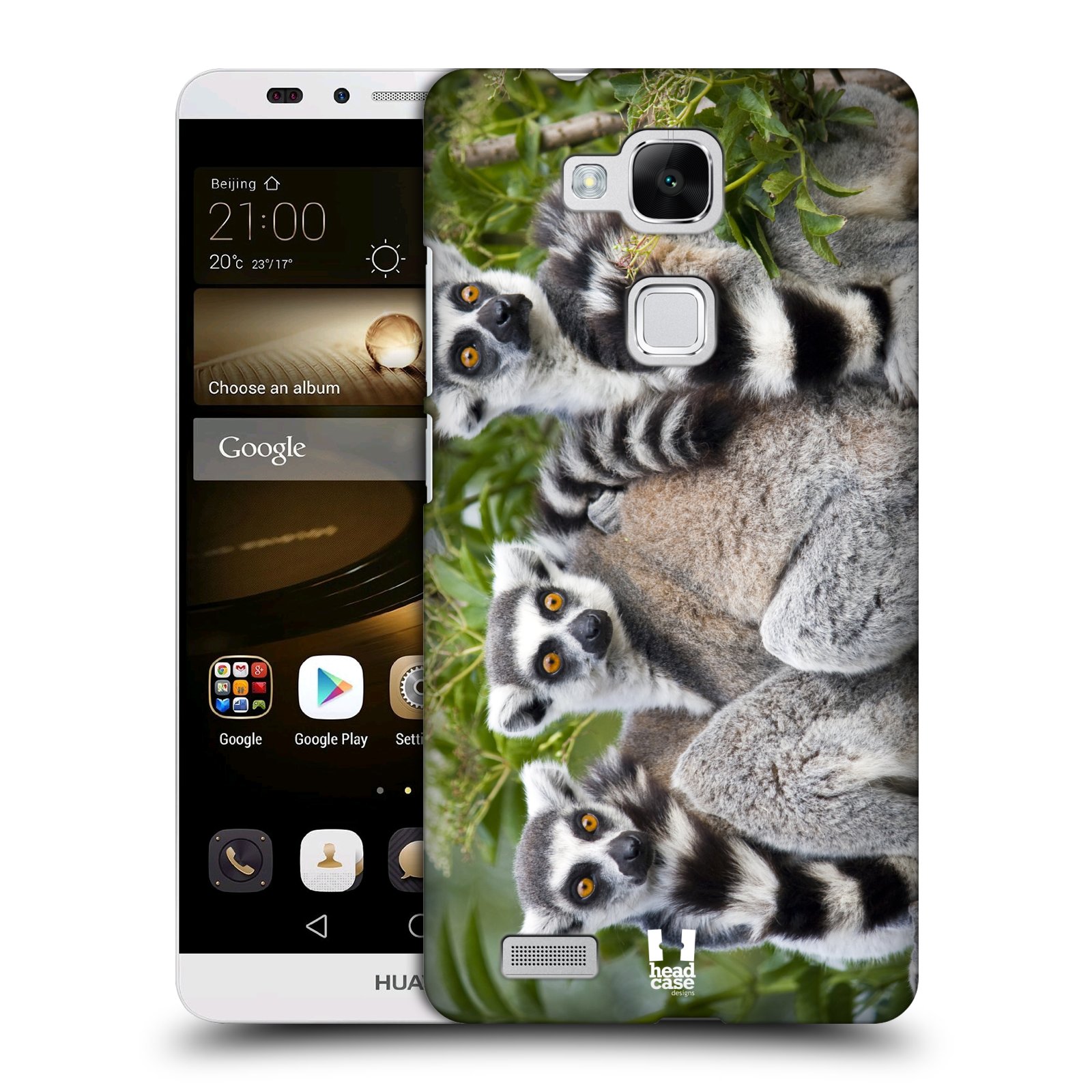 HEAD CASE plastový obal na mobil Huawei Mate 7 vzor slavná zvířata foto lemur