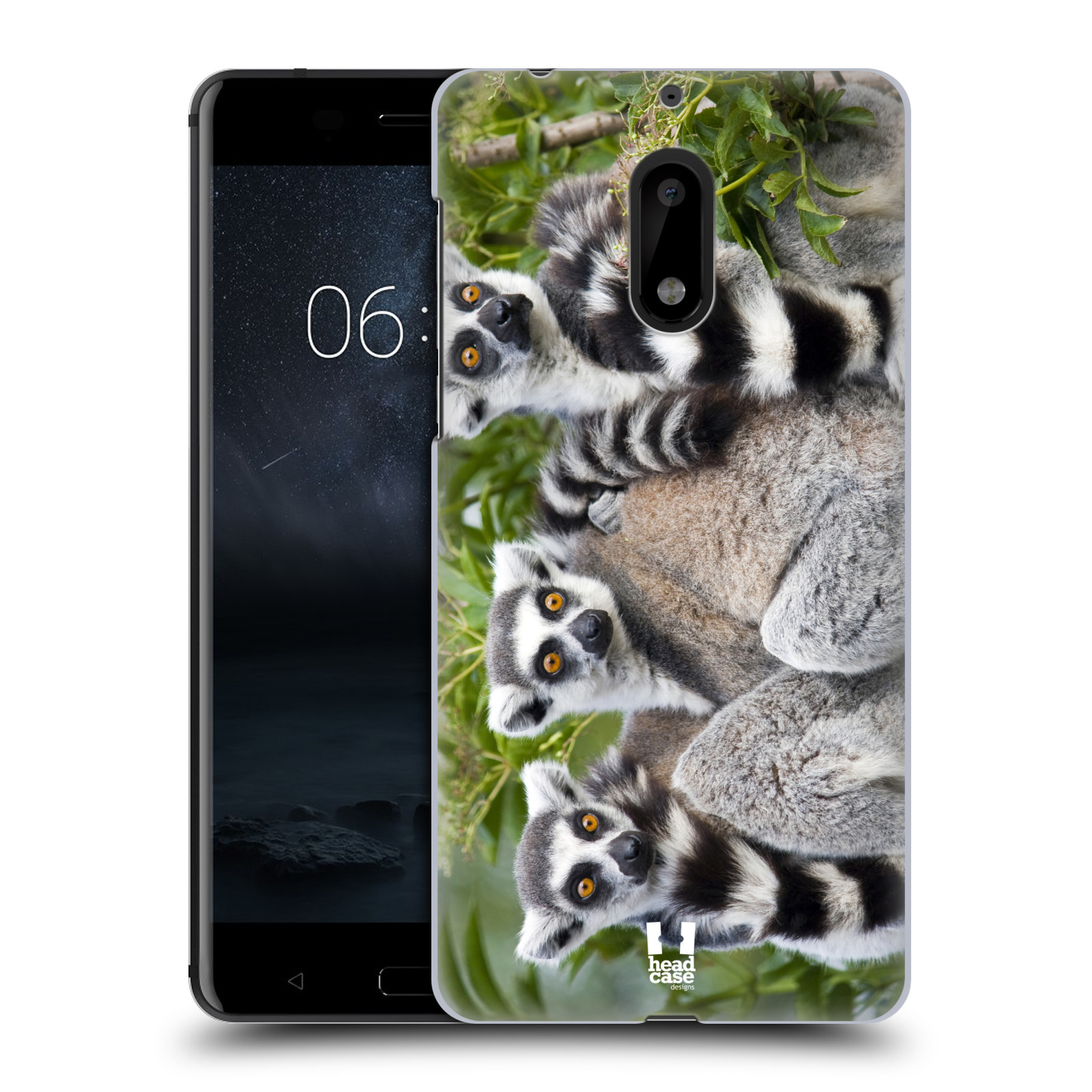 HEAD CASE plastový obal na mobil Nokia 6 vzor slavná zvířata foto lemur