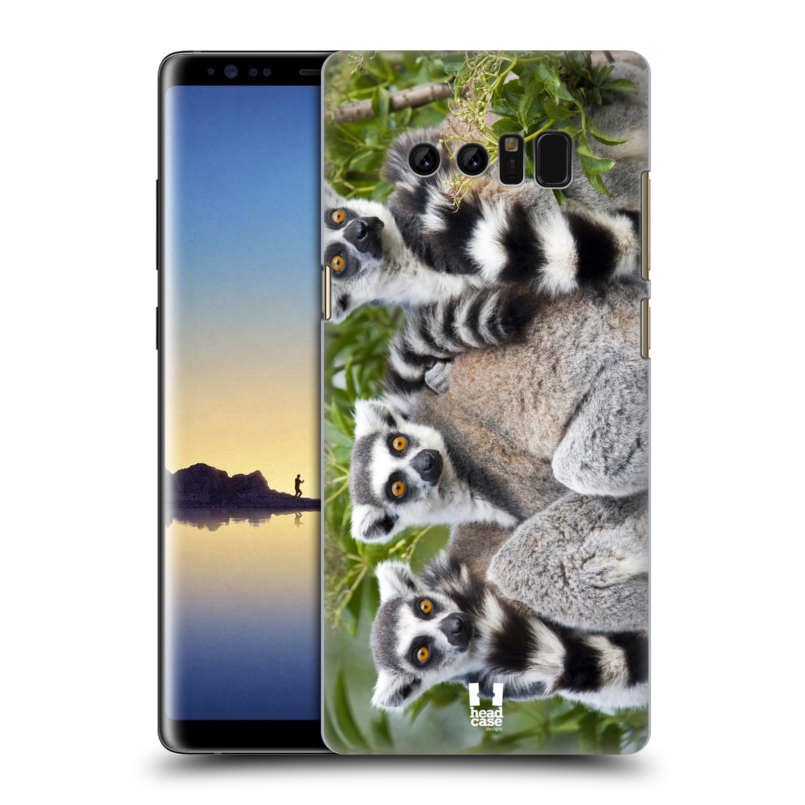 HEAD CASE plastový obal na mobil Samsung Galaxy Note 8 vzor slavná zvířata foto lemur