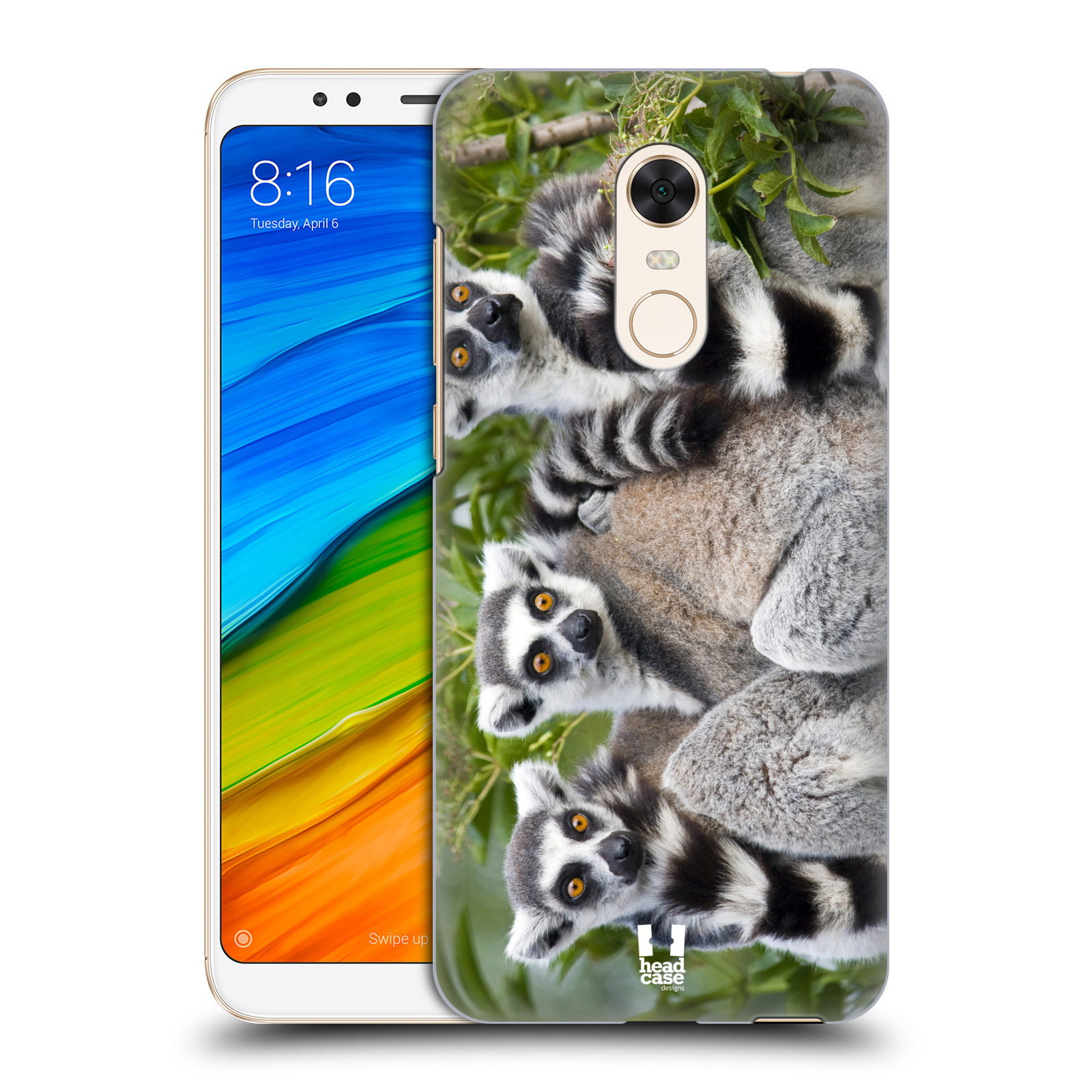 HEAD CASE plastový obal na mobil Xiaomi Redmi 5 PLUS vzor slavná zvířata foto lemur