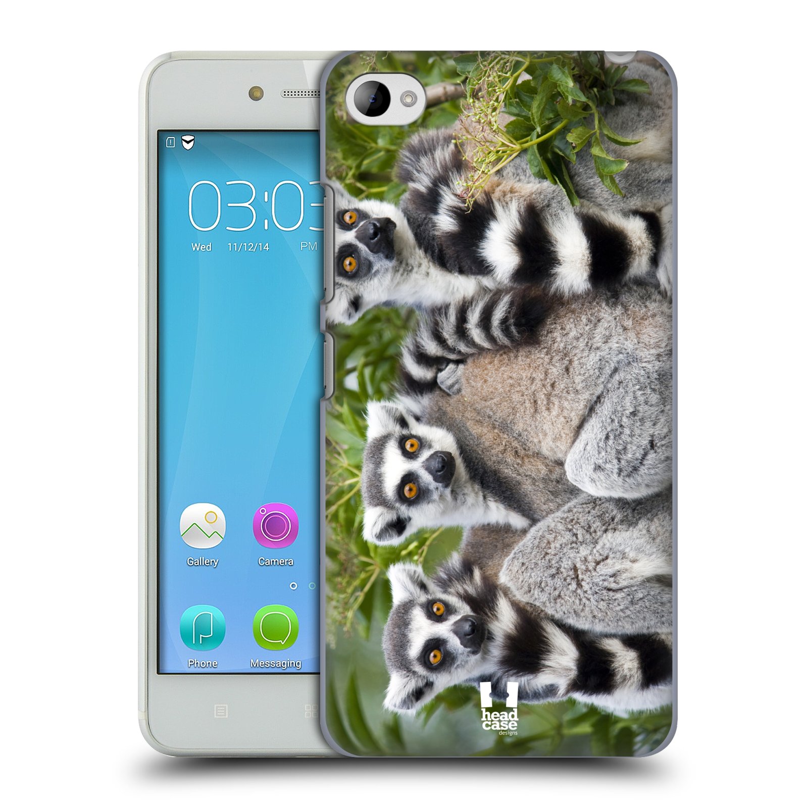 HEAD CASE pevný plastový obal na mobil LENOVO S90 vzor slavná zvířata foto lemur