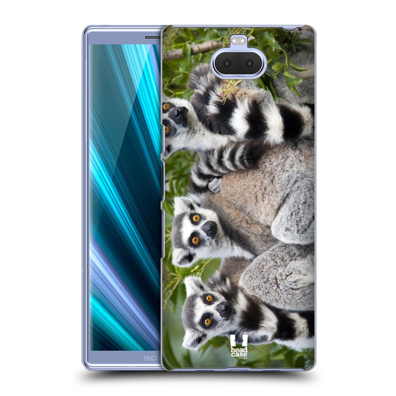 Pouzdro na mobil Sony Xperia 10 - Head Case - vzor slavná zvířata foto lemur